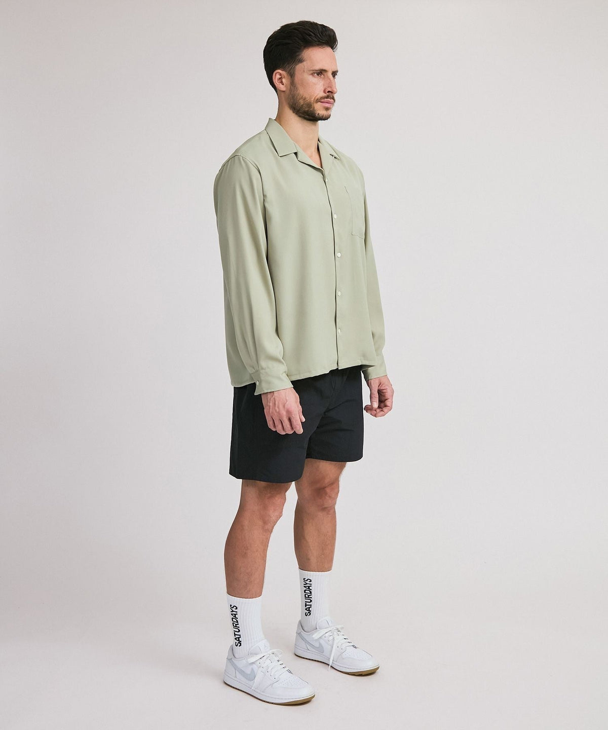 Marco Peach Skin Open Collar LS Shirt