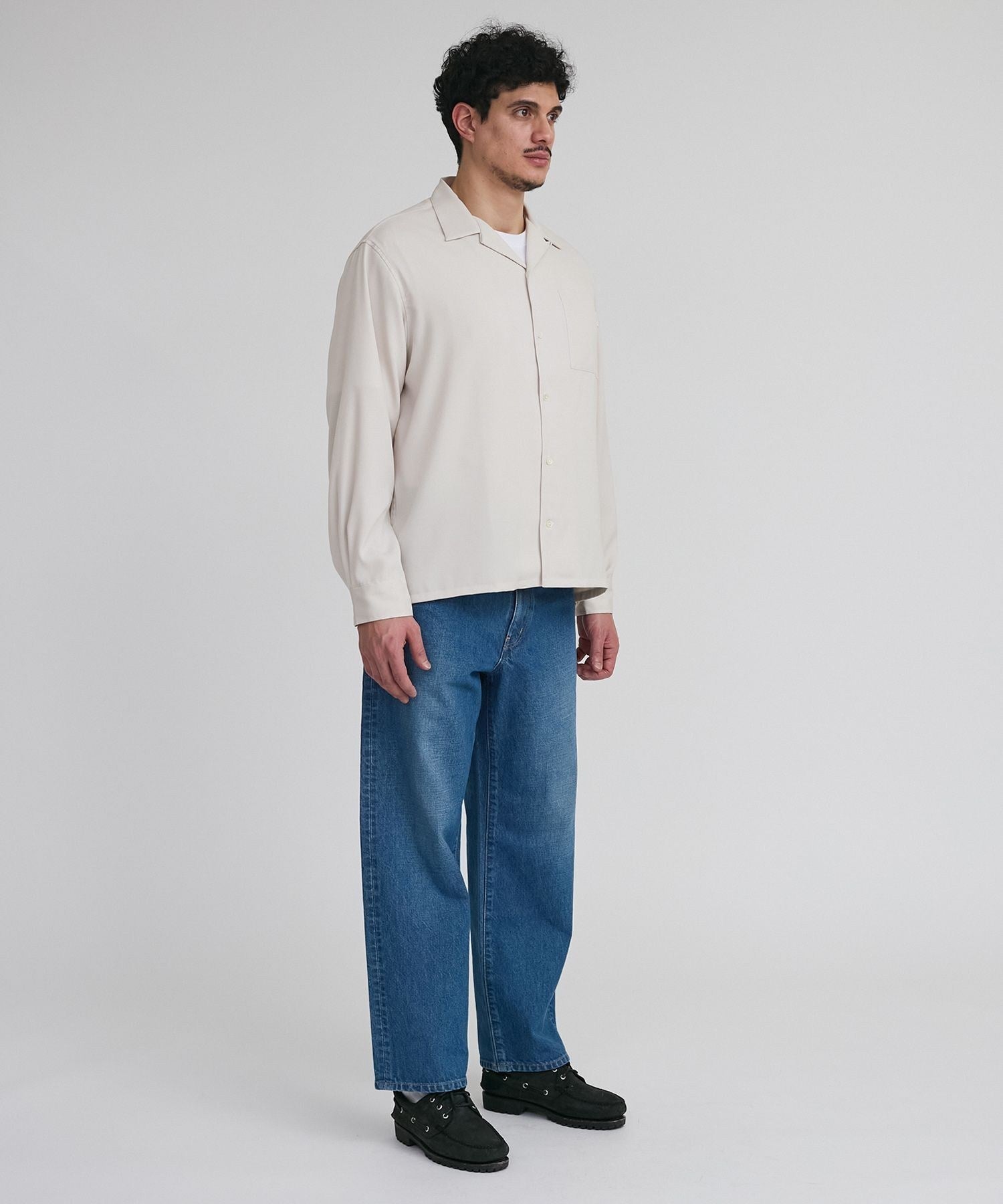 Marco Peach Skin Open Collar LS Shirt