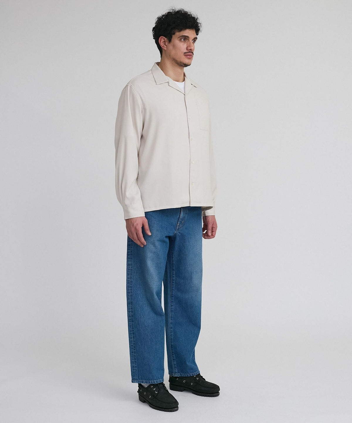 Marco Peach Skin Open Collar LS Shirt
