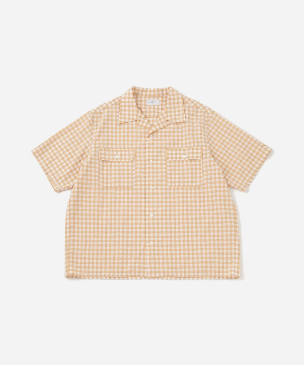 新品Hester Gingham Check Shirt Beige シャツ Hester Gingham Check SS Shirt | Saturdays NYC Japan