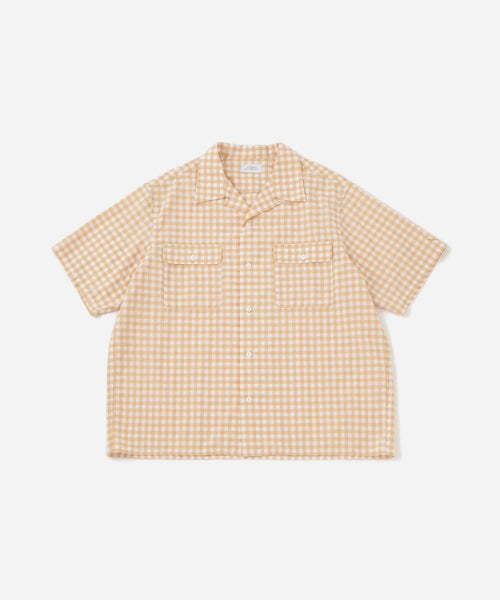 新品Hester Gingham Check Shirt Beige シャツ Hester Gingham Check SS Shirt | Saturdays NYC Japan