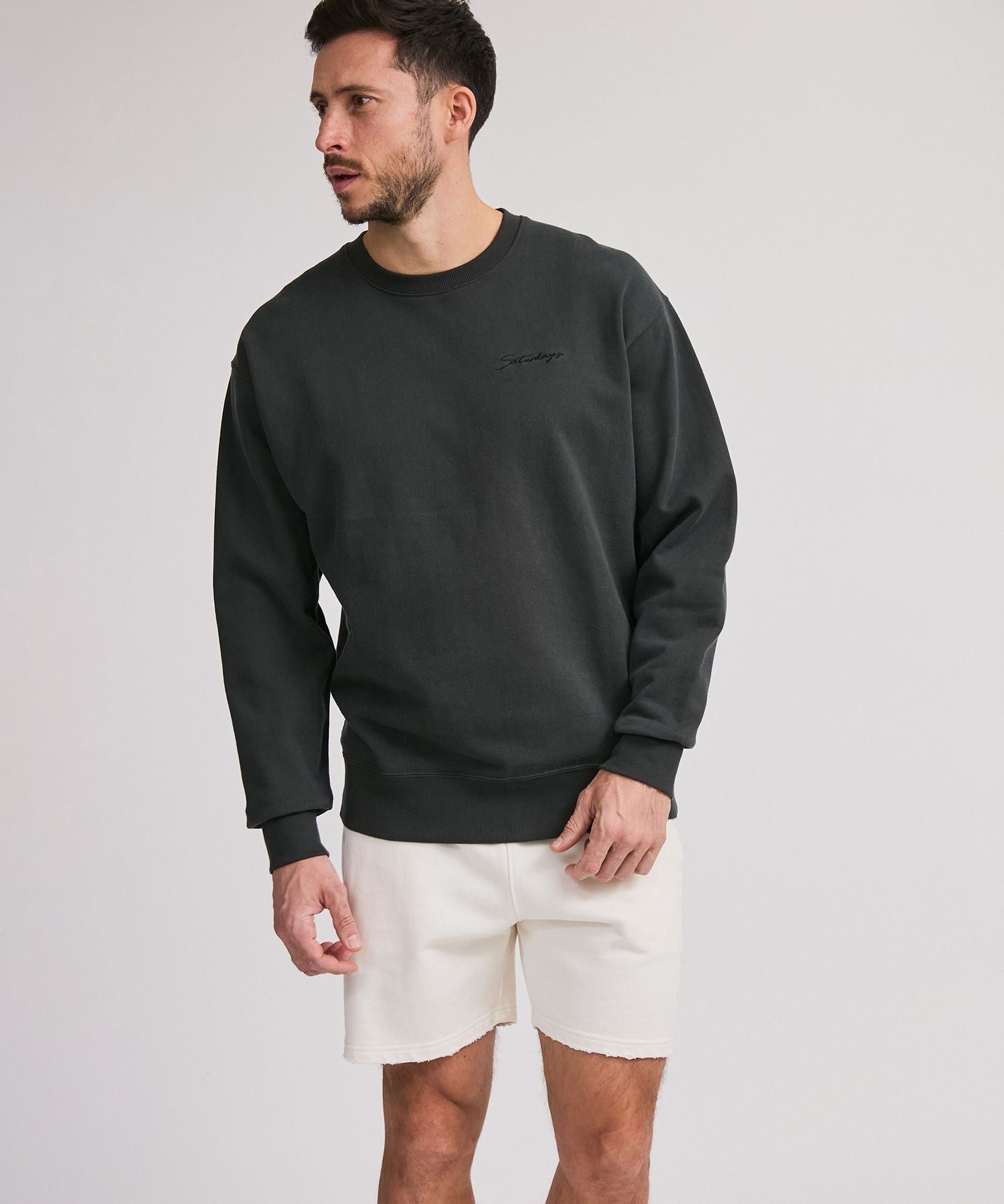 Bowery Script Emb Sweatshirt