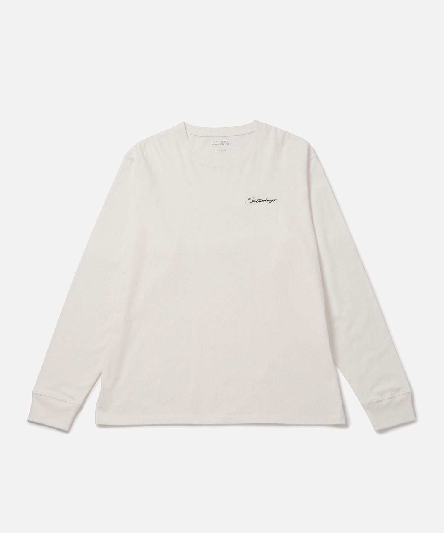 Script Emb LS Tee | Saturdays NYC Japan