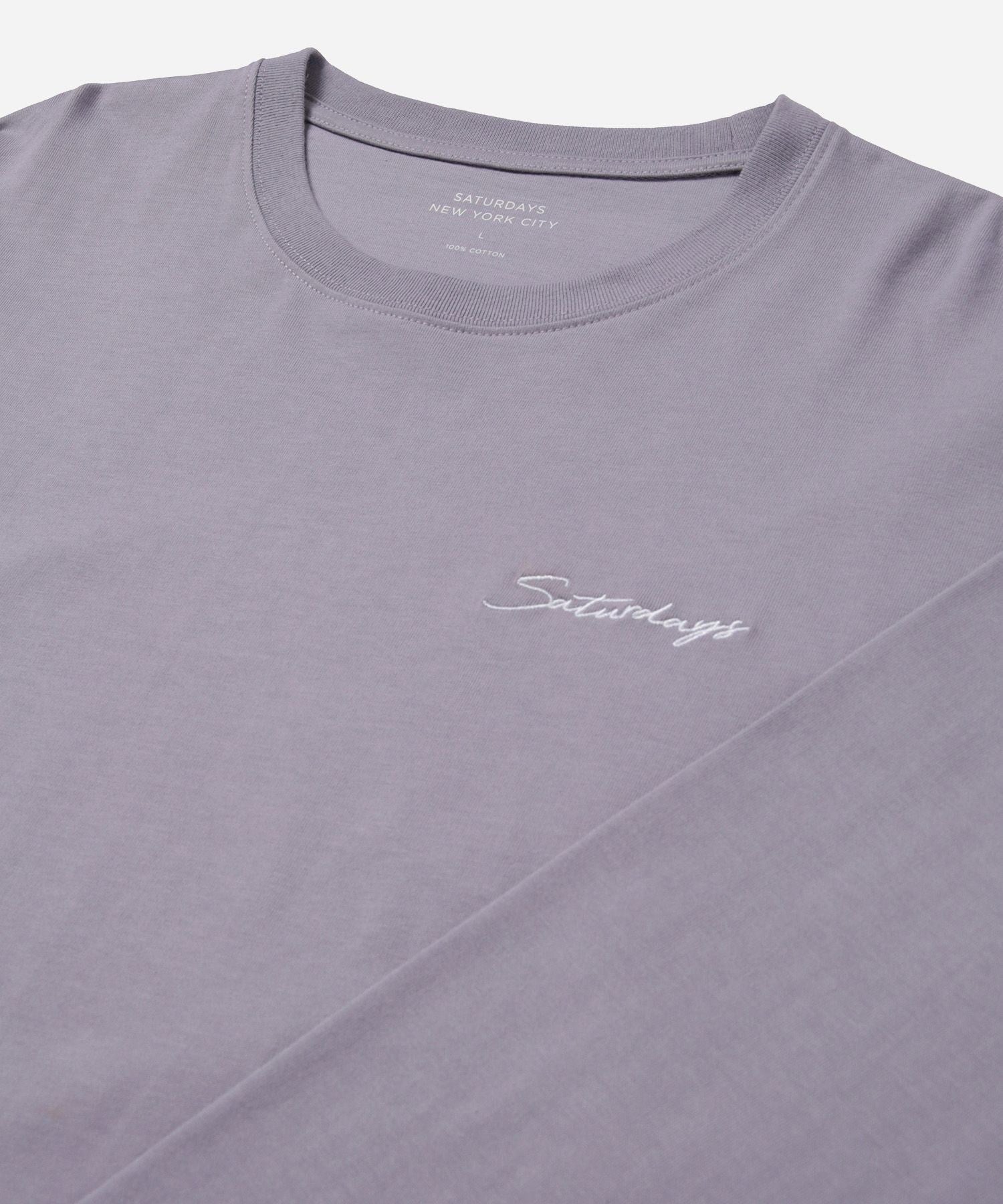 Script Emb LS Tee