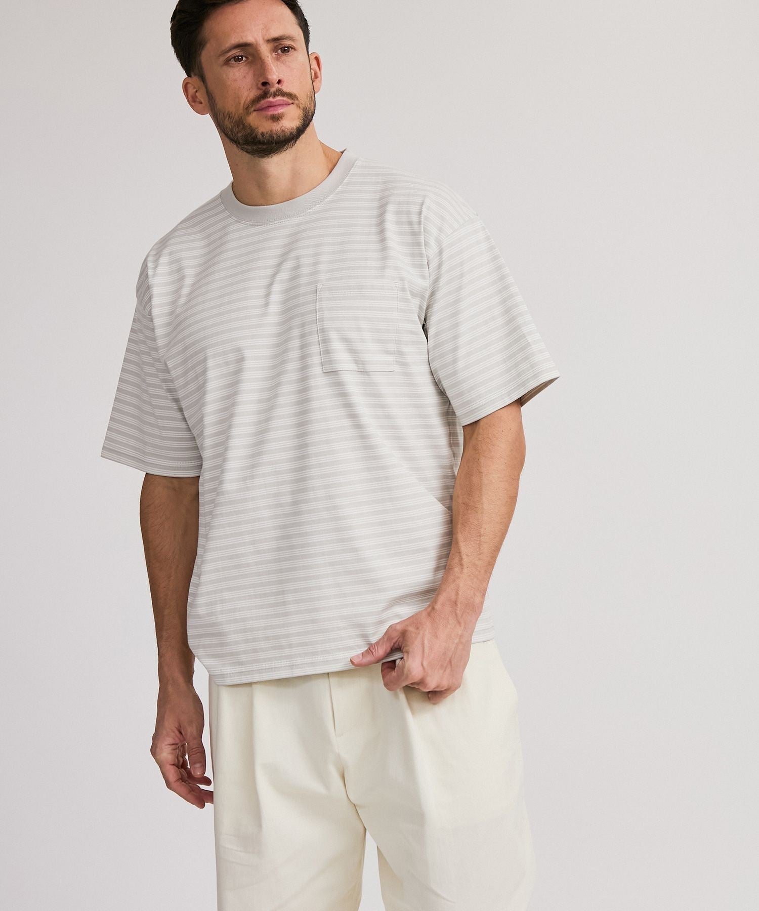 Multi Stripe Relax SS Tee
