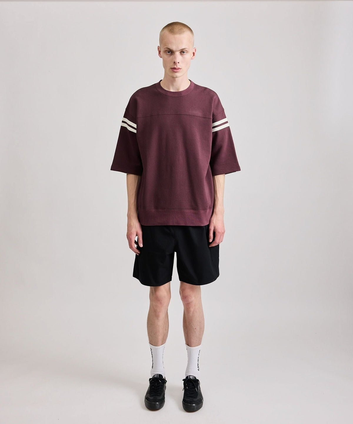 Striped Varsity 1/2 Sleeve Sweat