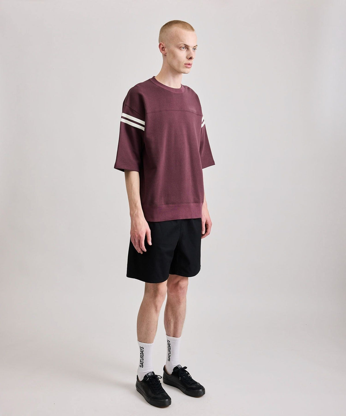 Striped Varsity 1/2 Sleeve Sweat
