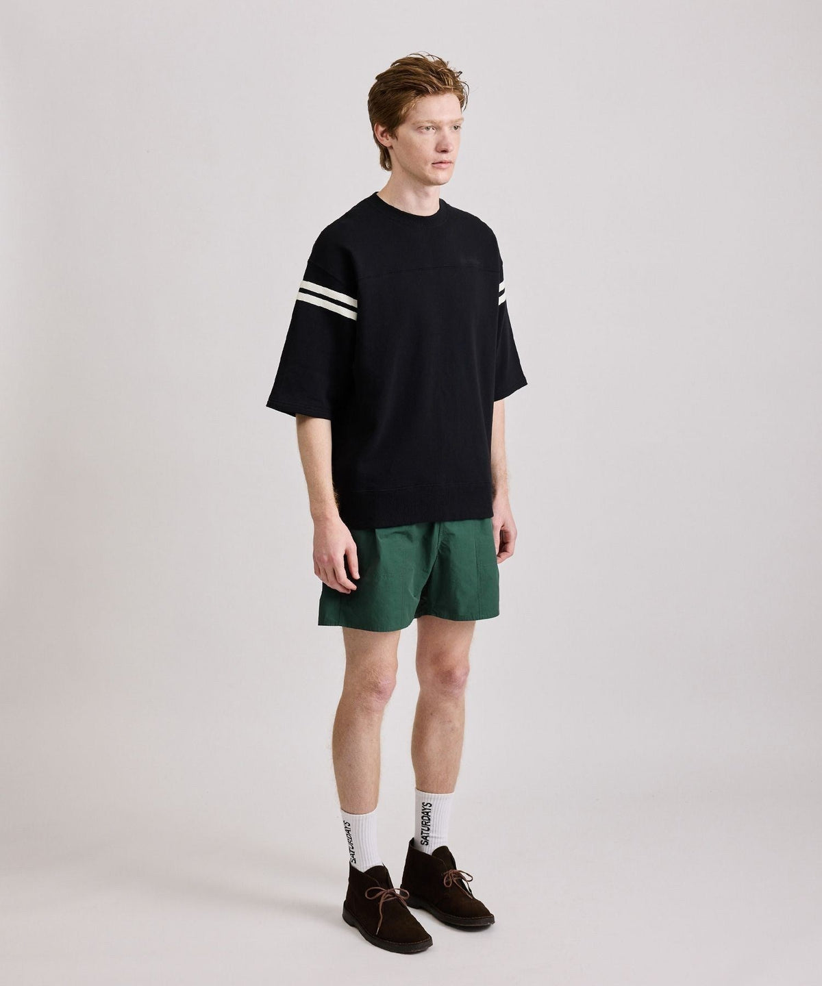 Striped Varsity 1/2 Sleeve Sweat