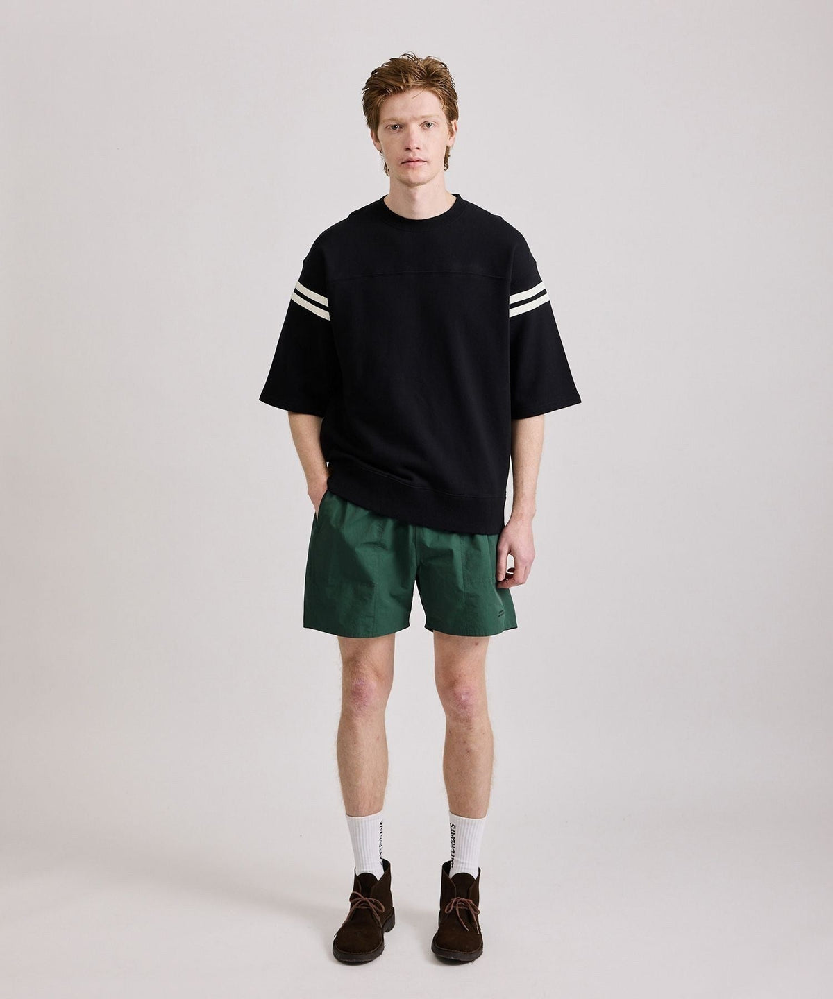 Striped Varsity 1/2 Sleeve Sweat
