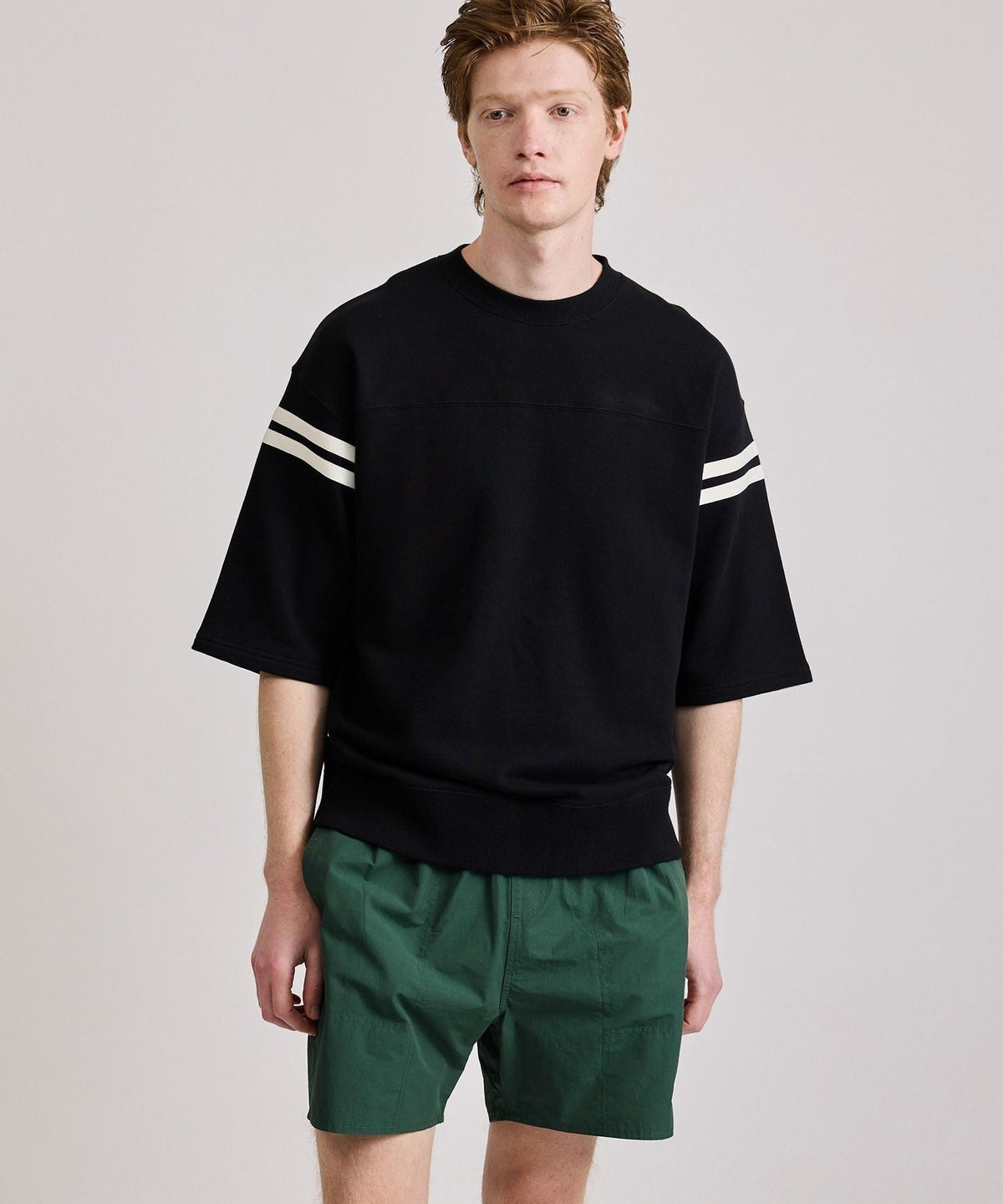 Striped Varsity 1/2 Sleeve Sweat