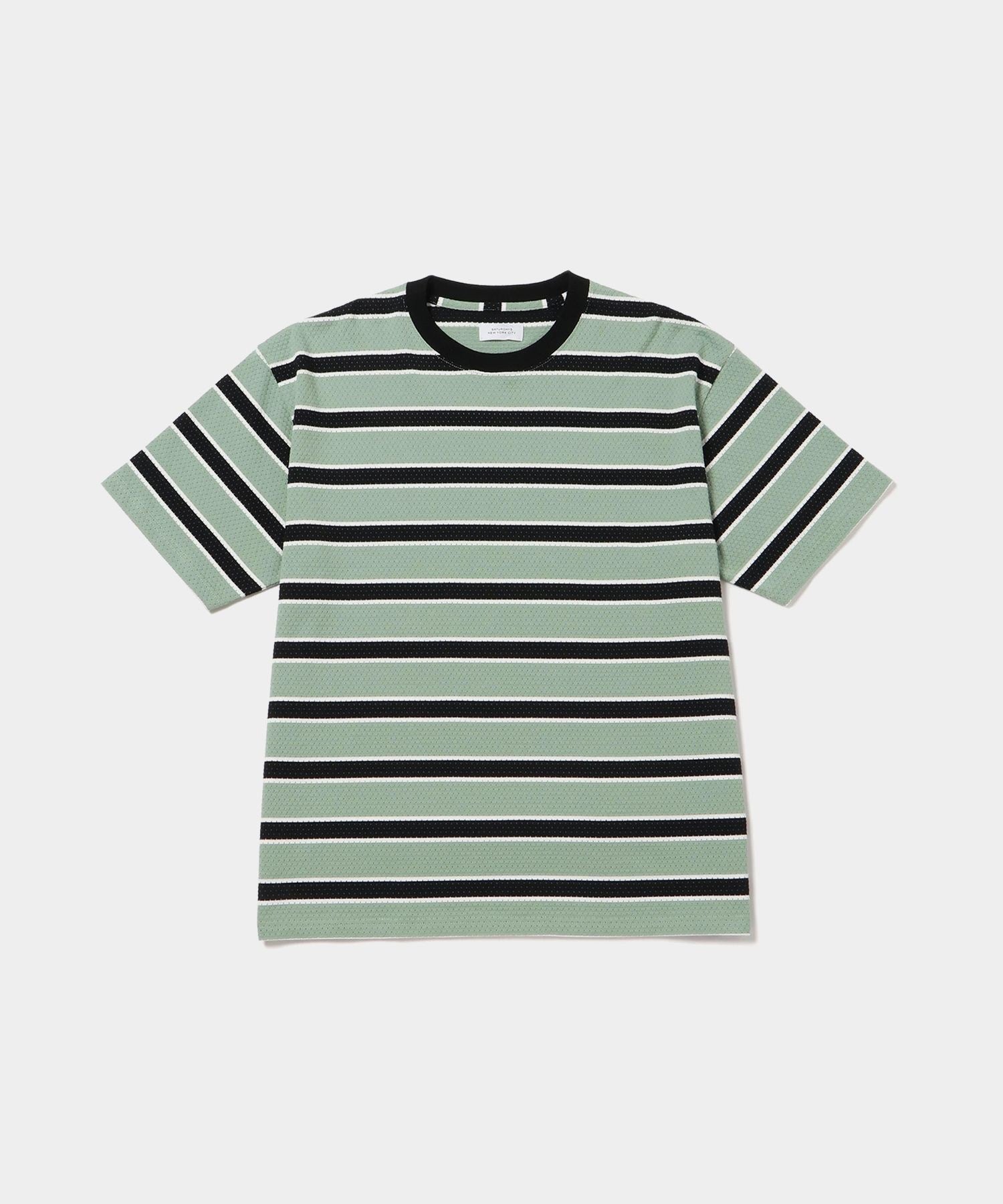 Mesh Border Stripe SS Tee