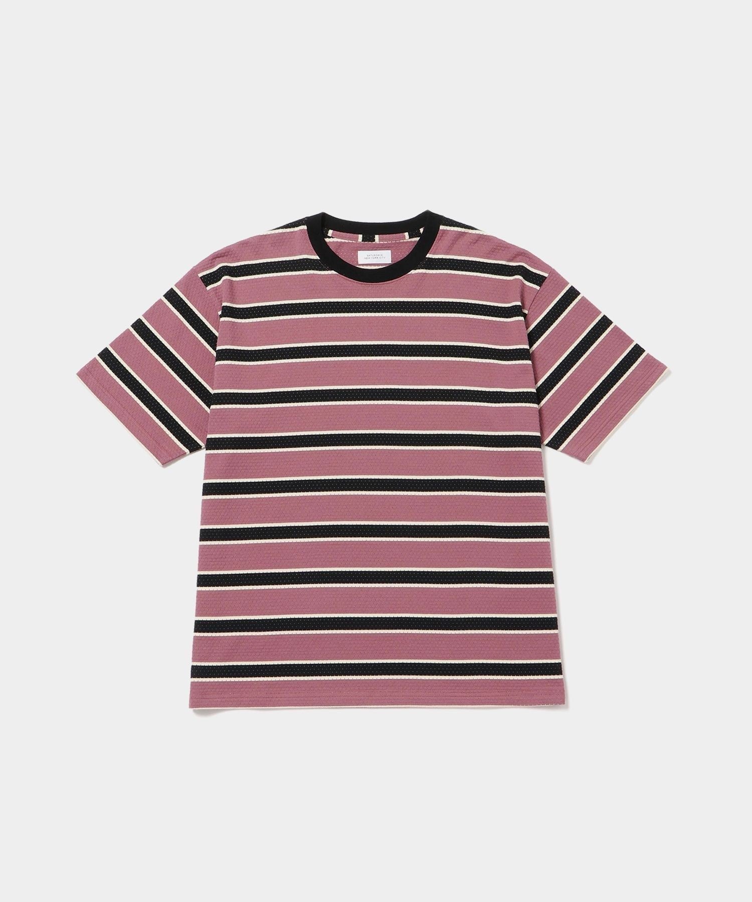 Mesh Border Stripe SS Tee | Saturdays NYC Japan