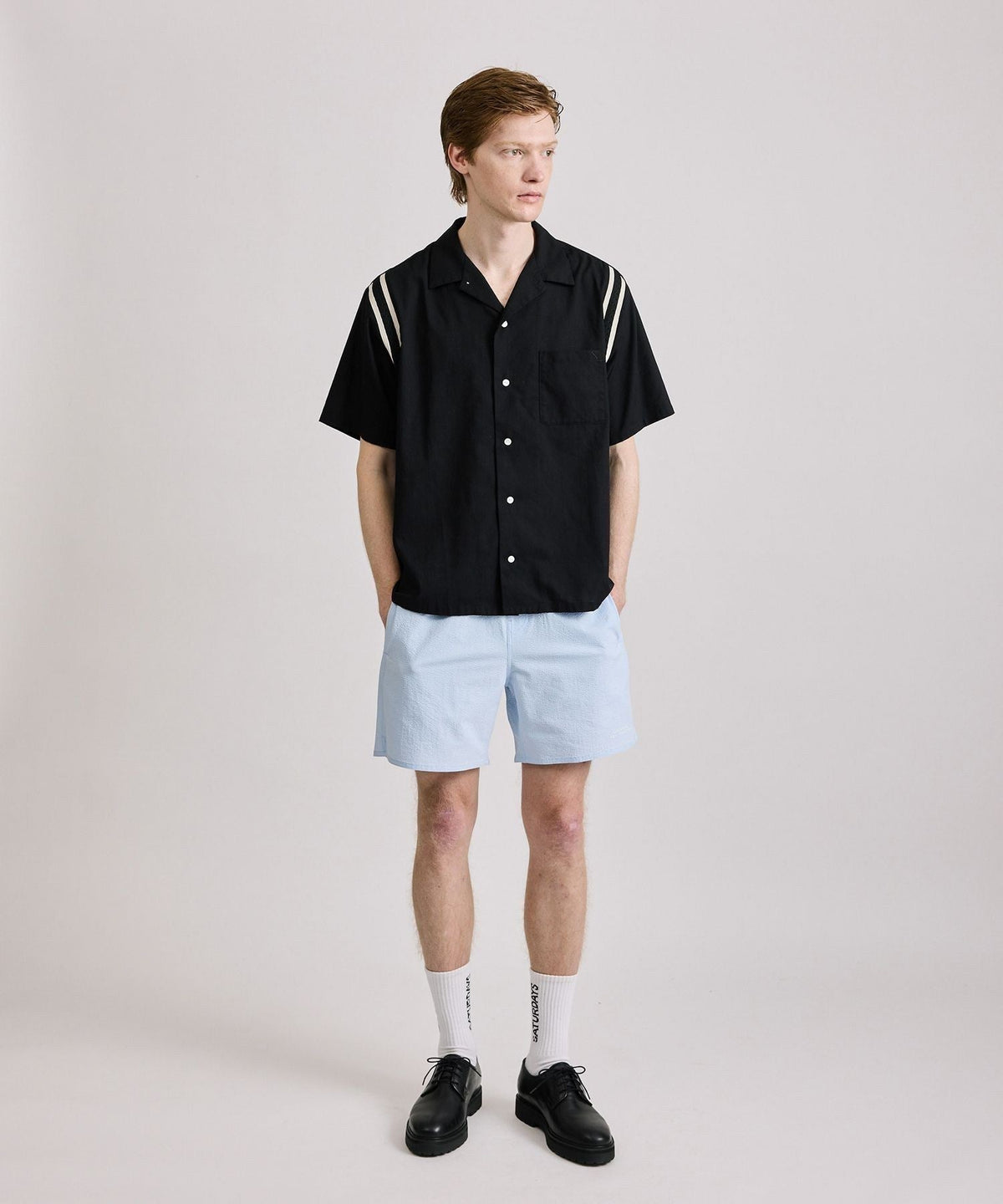 Timothy Seersucker Stripe Swim Short