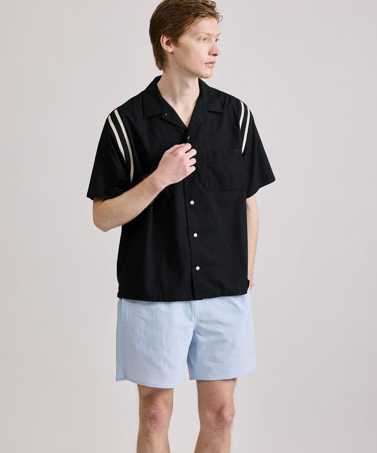 Timothy Seersucker Stripe Swim Short