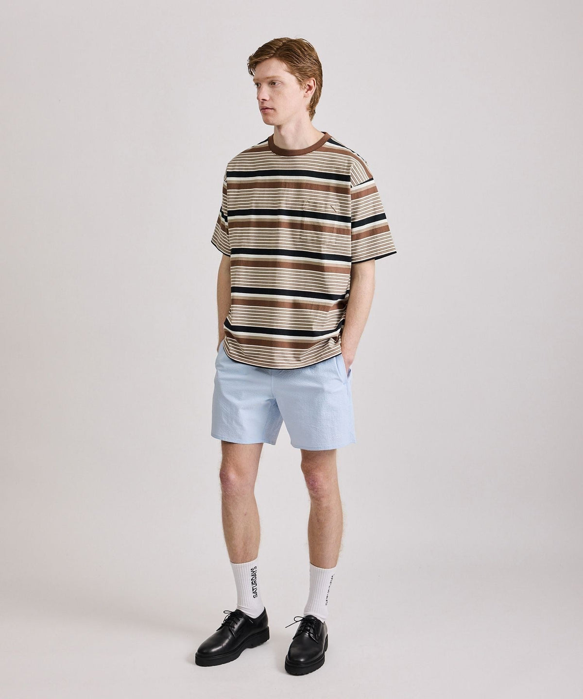 Timothy Seersucker Stripe Swim Short