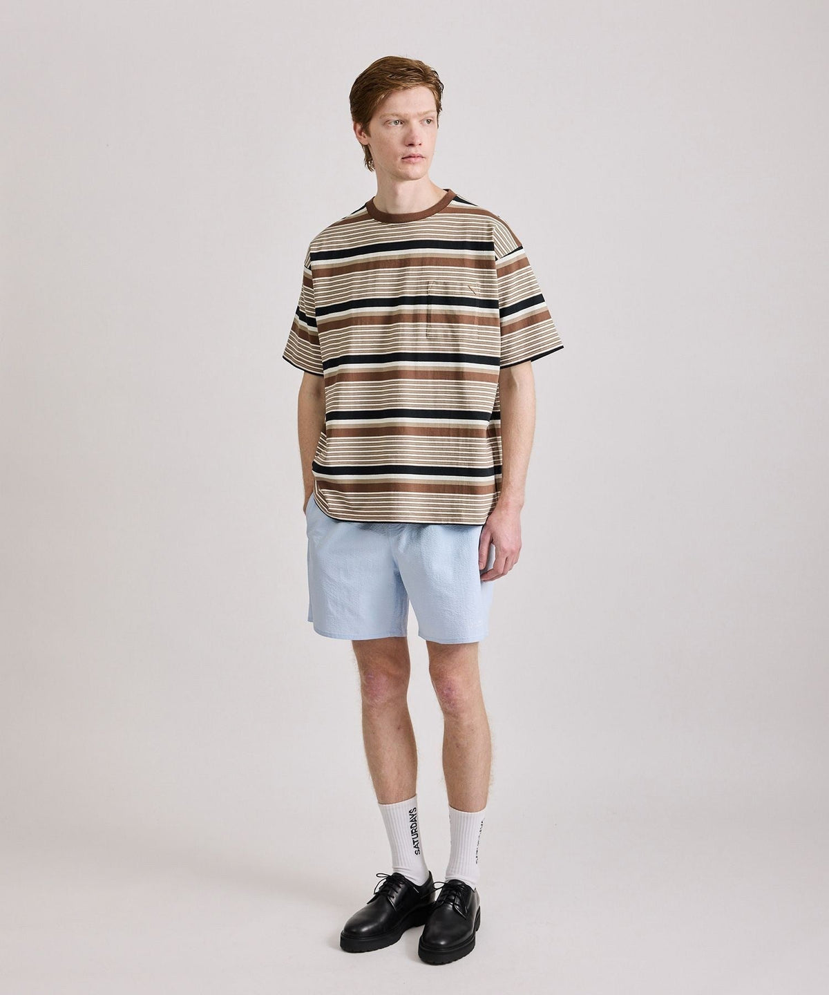 Timothy Seersucker Stripe Swim Short