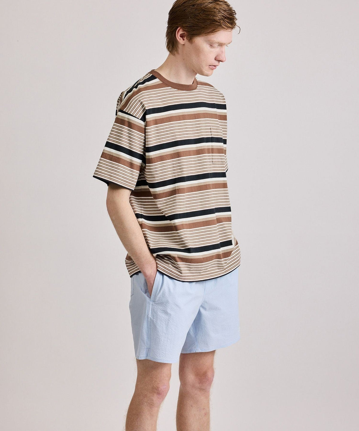 Timothy Seersucker Stripe Swim Short