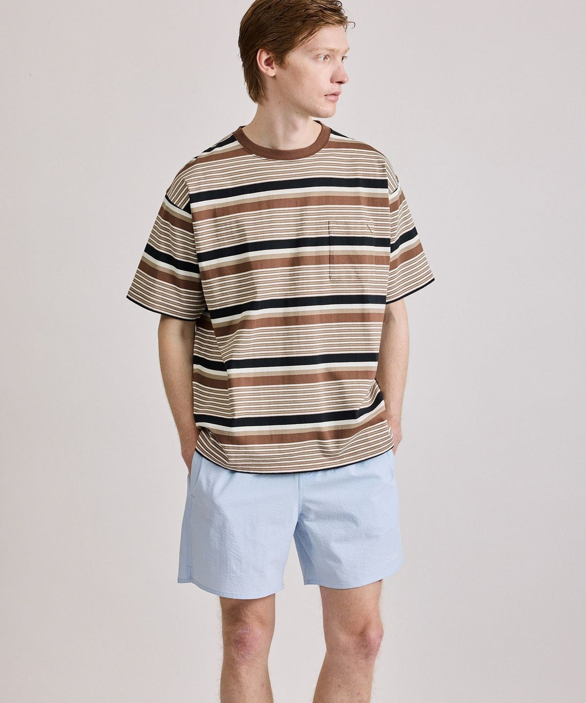 Timothy Seersucker Stripe Swim Short