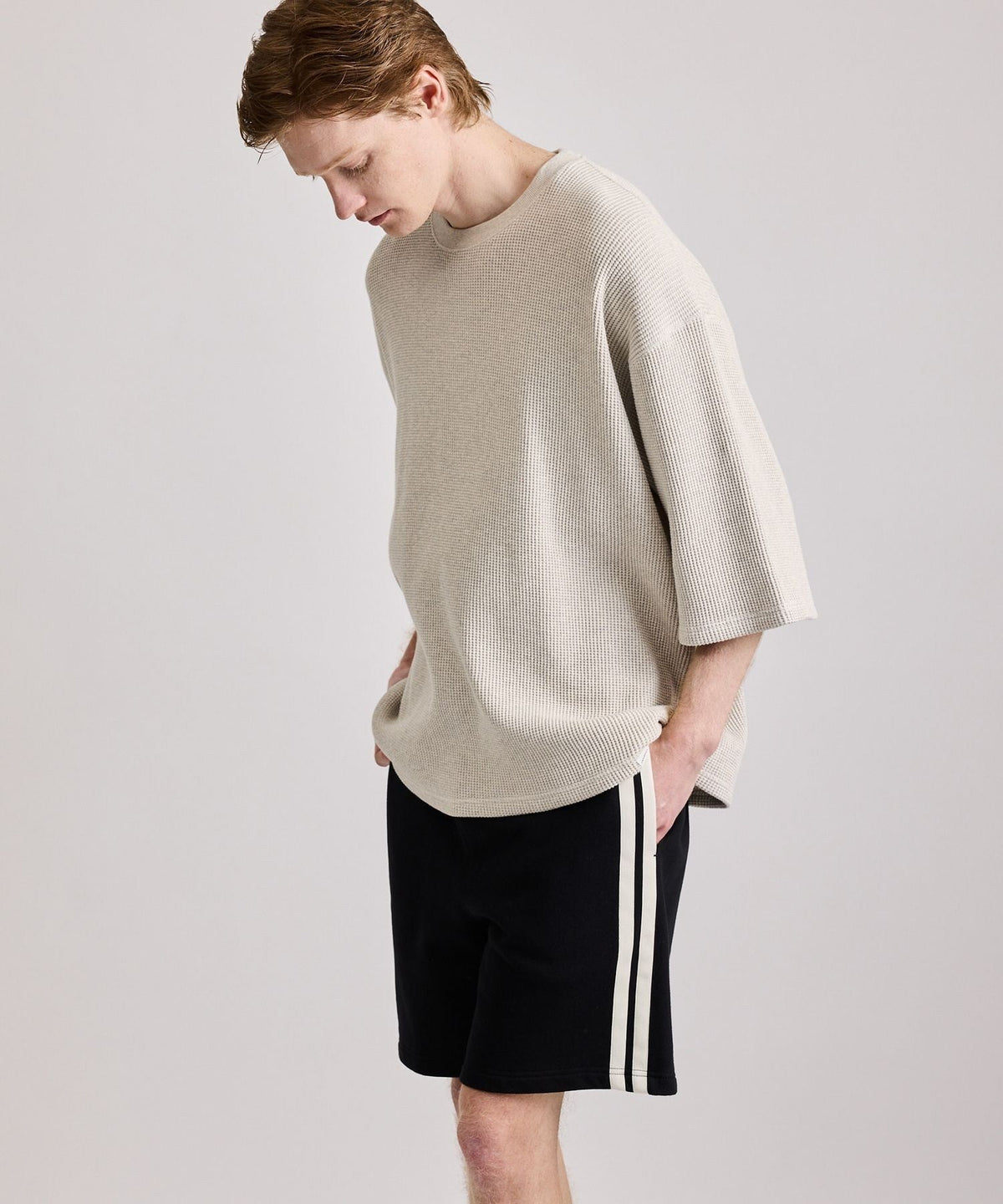 Varsity Striped Sweat Shorts