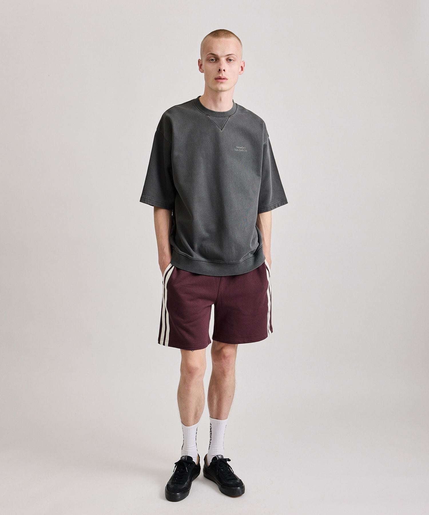 Varsity Striped Sweat Shorts