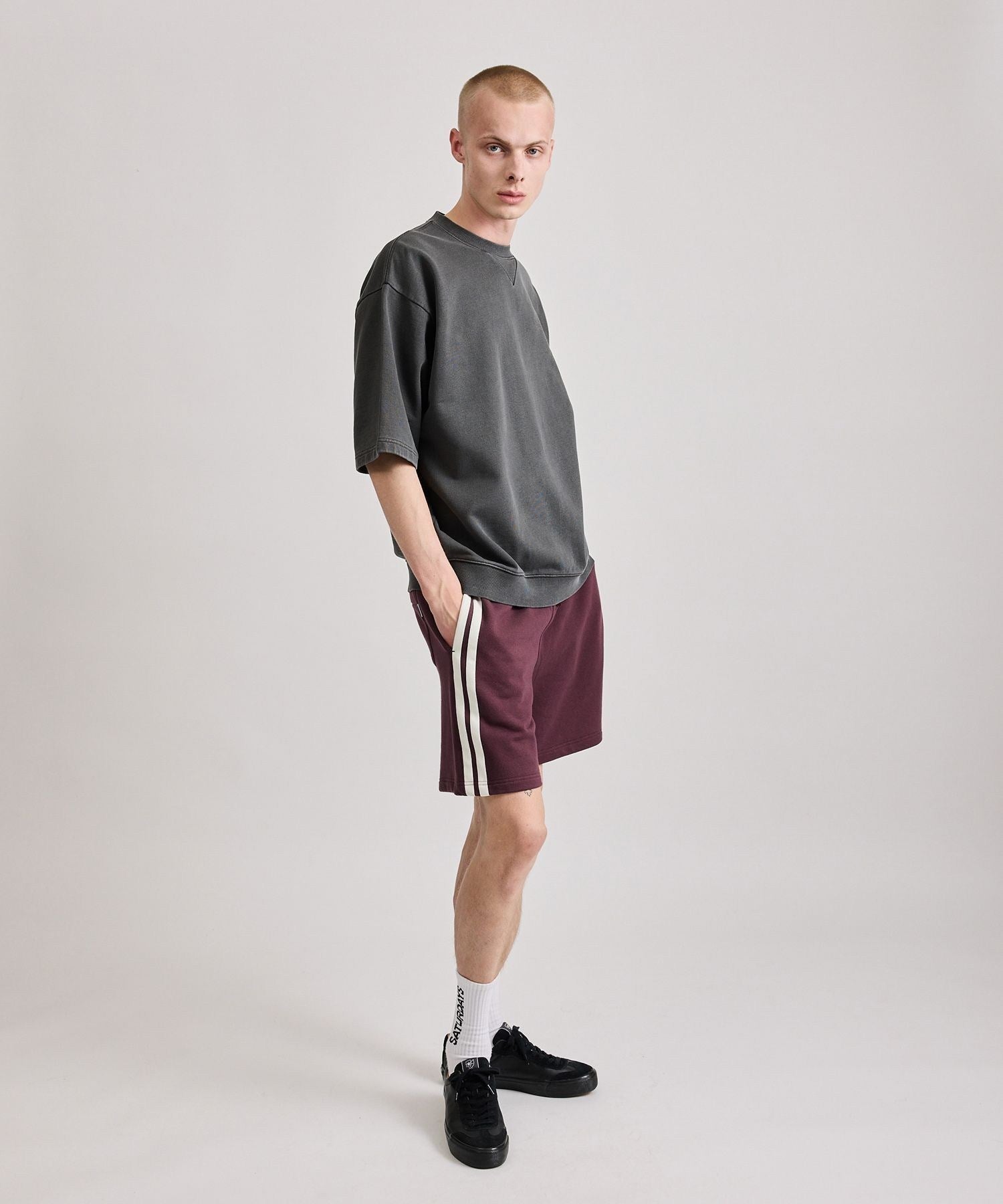 Varsity Striped Sweat Shorts