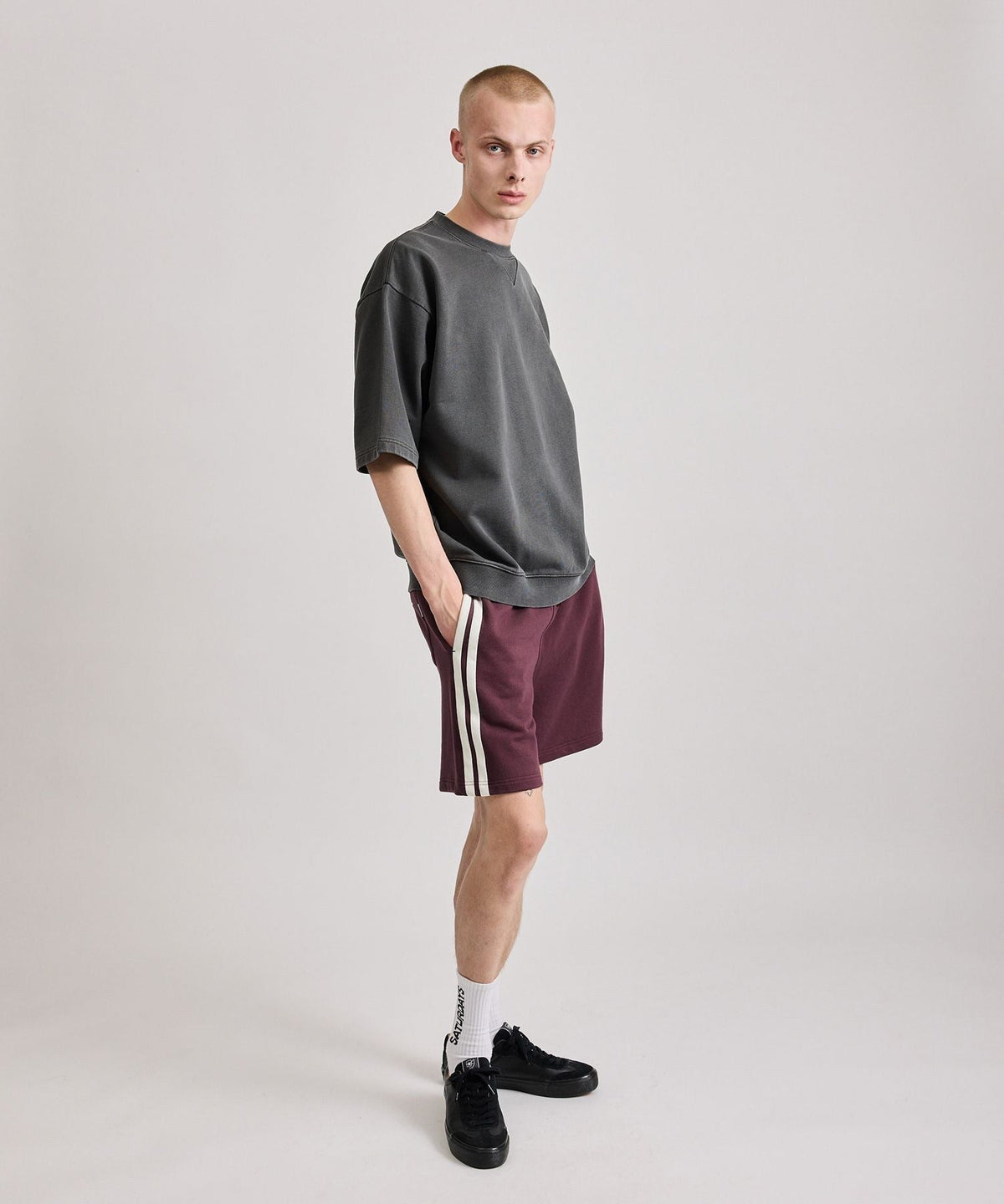 Varsity Striped Sweat Shorts