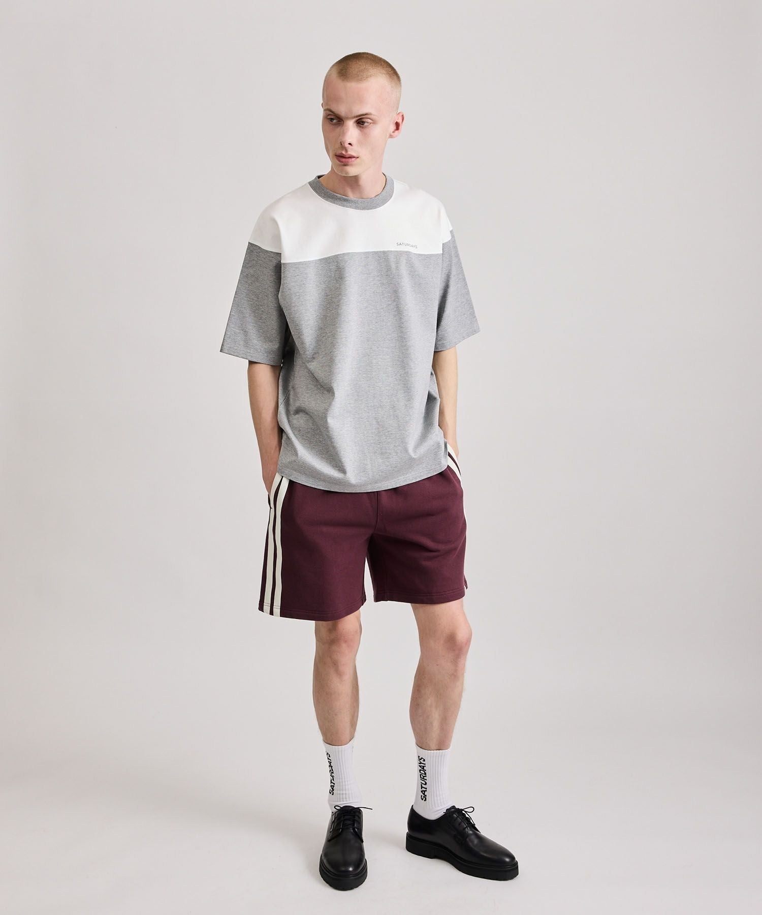 Varsity Striped Sweat Shorts