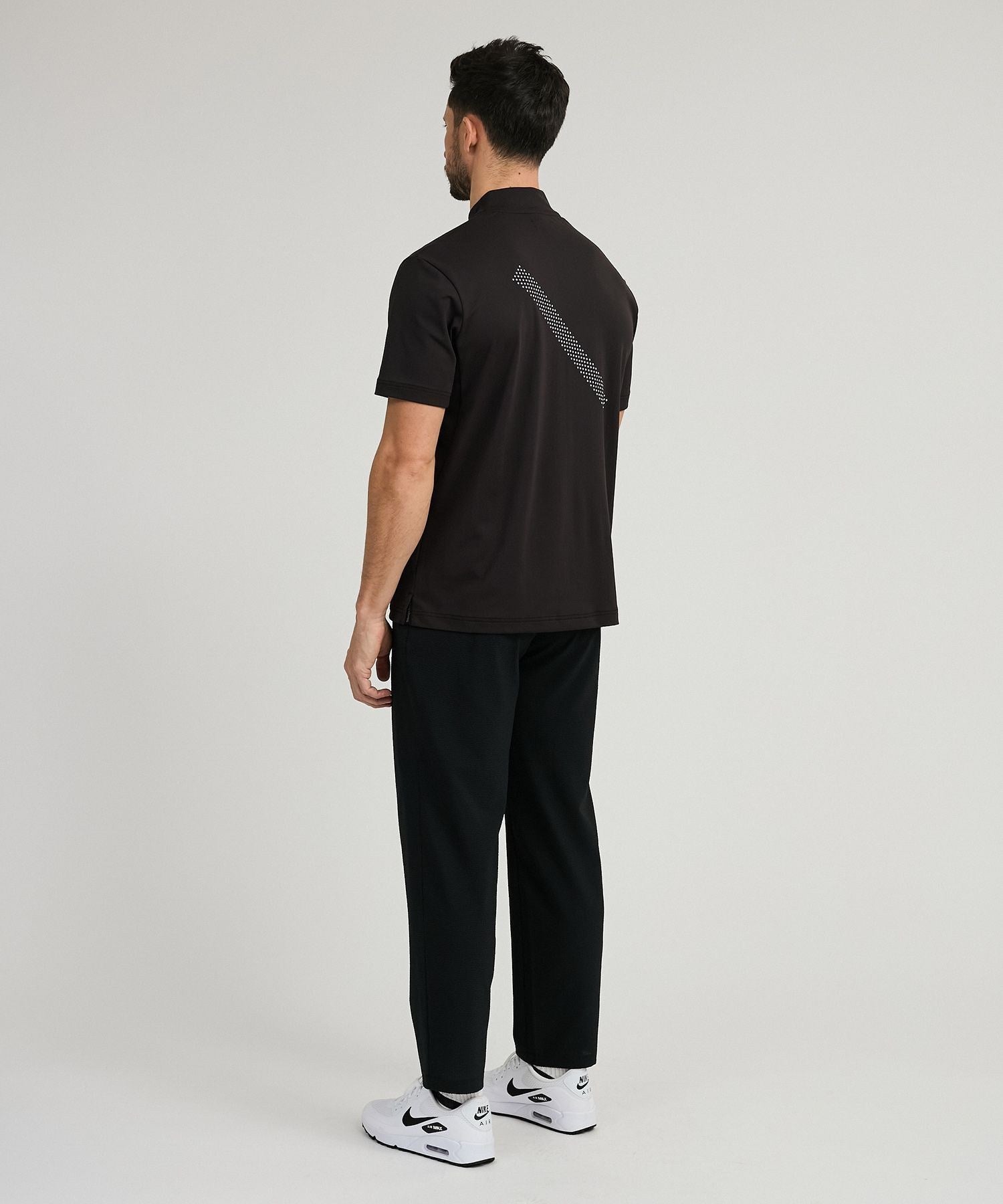 Dot Mesh Half SS Mock Neck | Saturdays NYC Japan