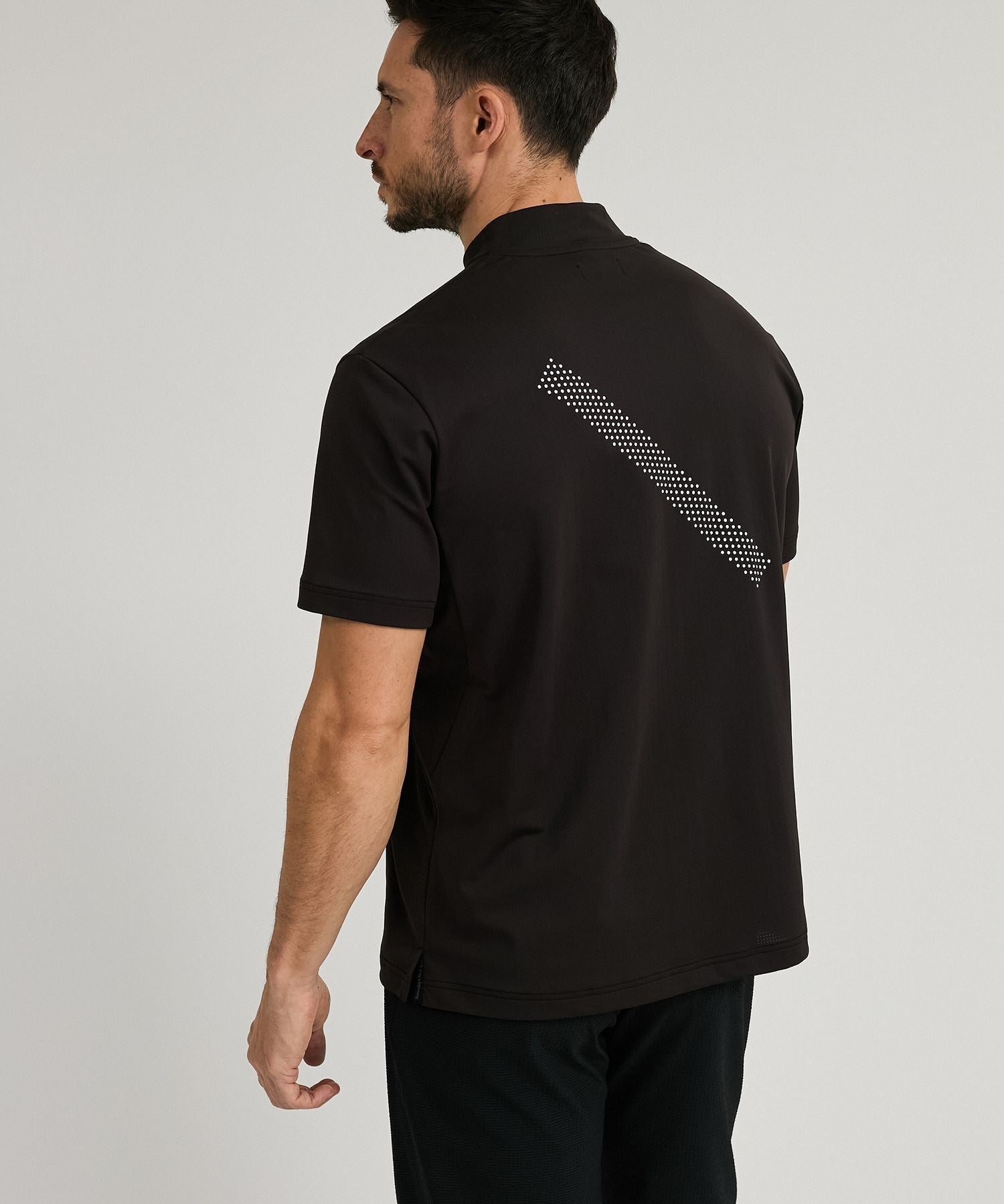 Dot Mesh Half SS Mock Neck | Saturdays NYC Japan