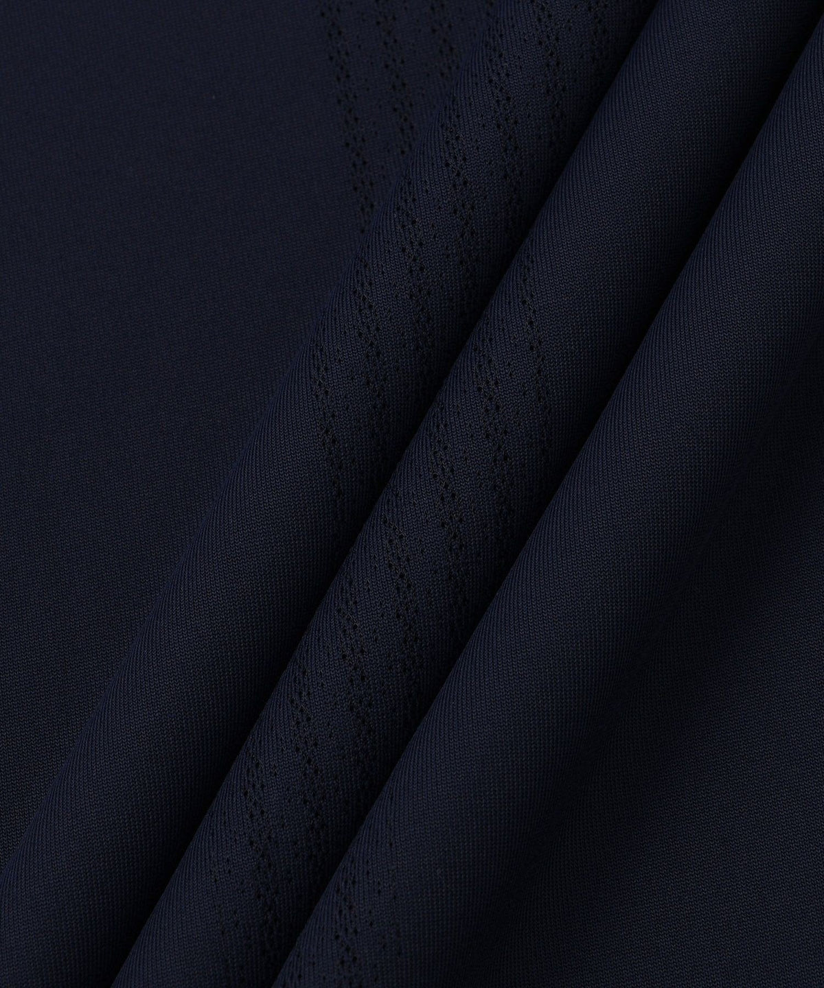 Mesh Jacquard SS Mock Neck