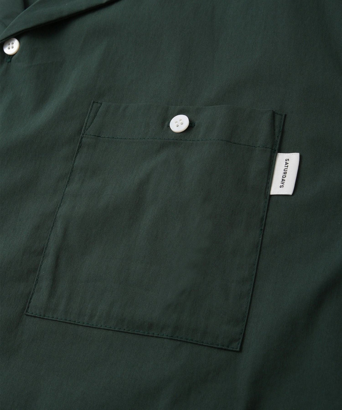 Canty Nylon Blend Open Collar SS Shirt