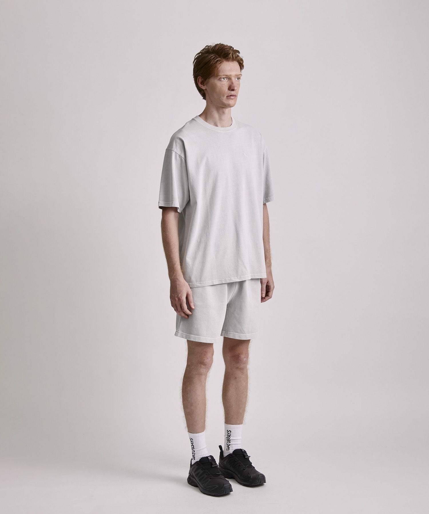 Pigment Dyed Back Printed SS T-Shirt