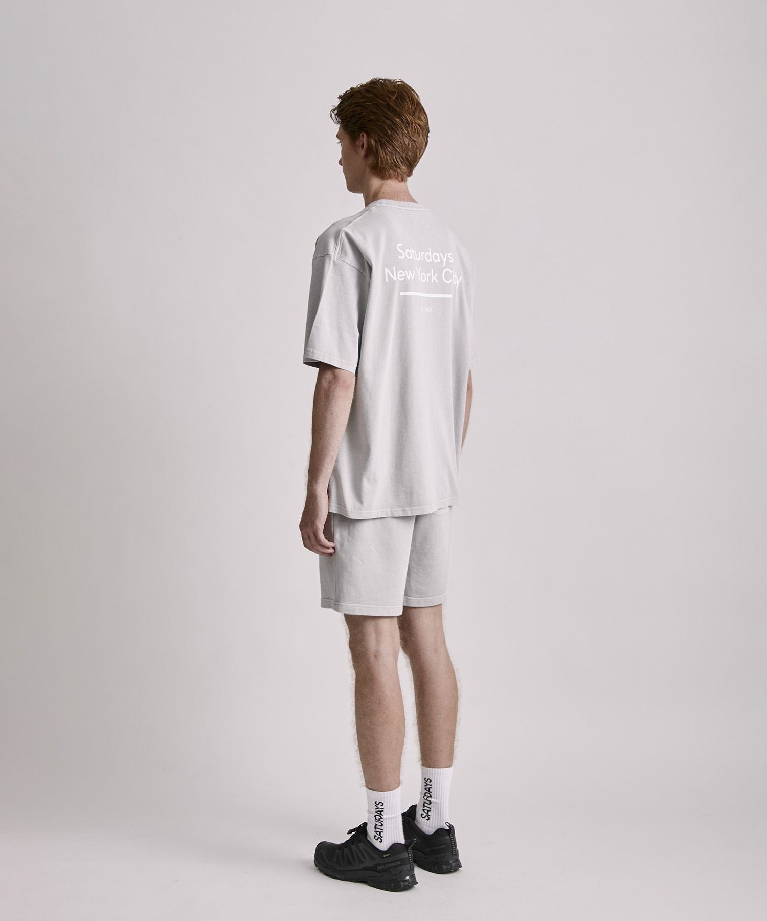 Pigment Dyed Back Printed SS T-Shirt