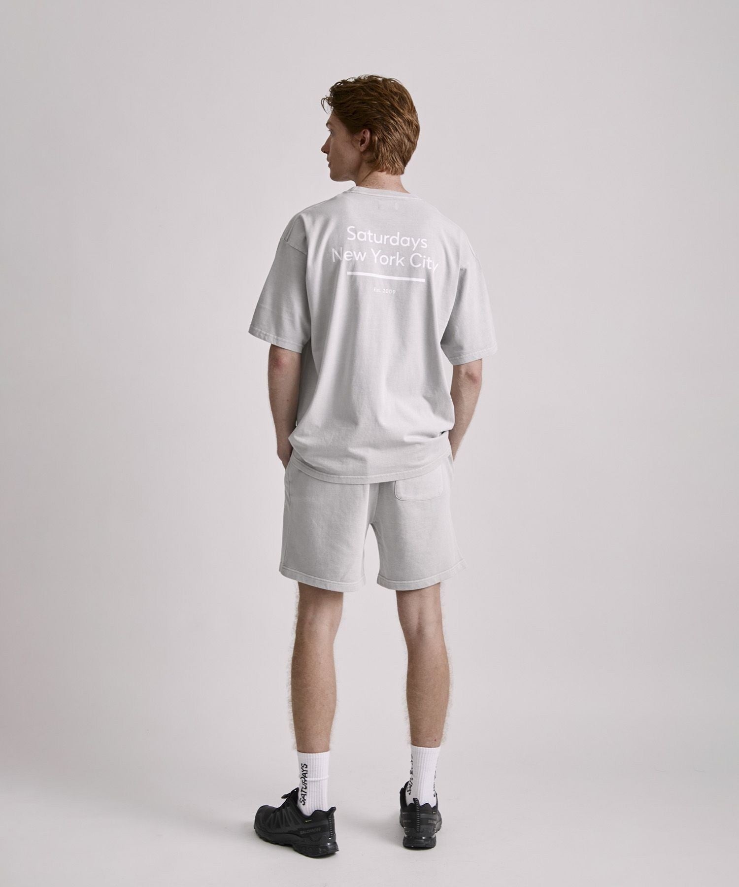 Pigment Dyed Back Printed SS T-Shirt