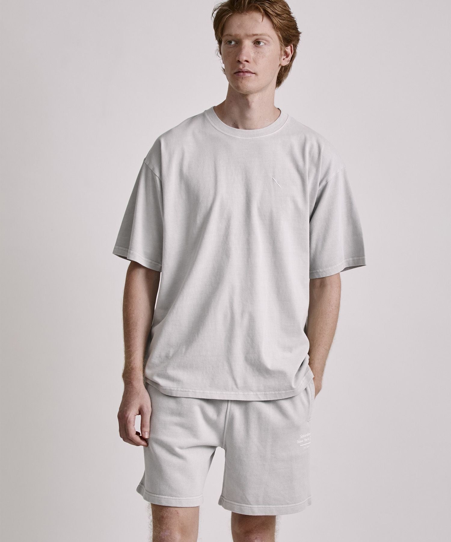 Pigment Dyed Back Printed SS T-Shirt