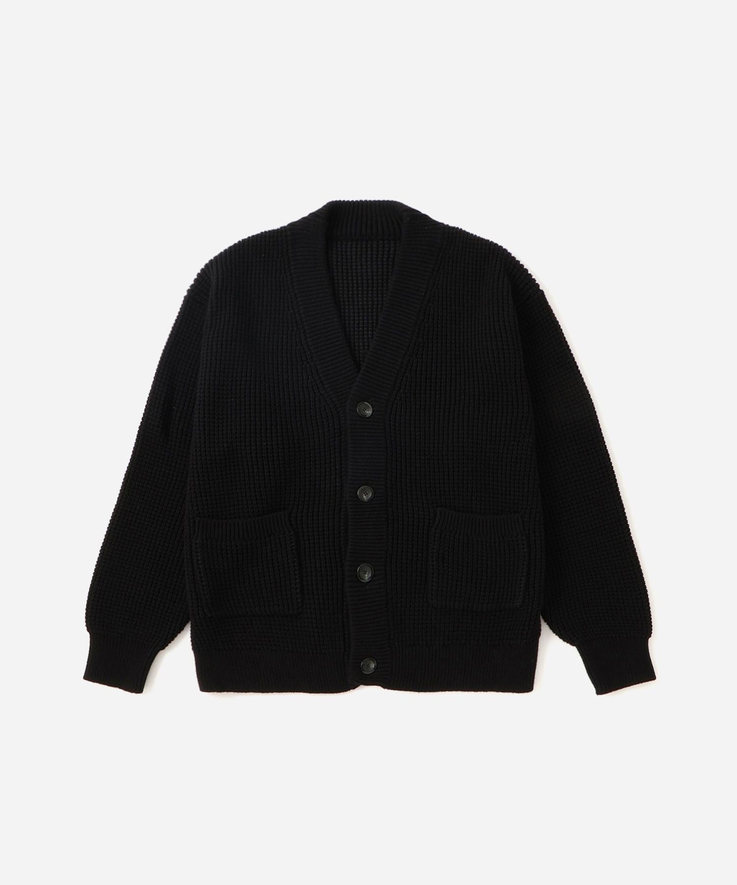 Michael Plaited Waffle Cardigan