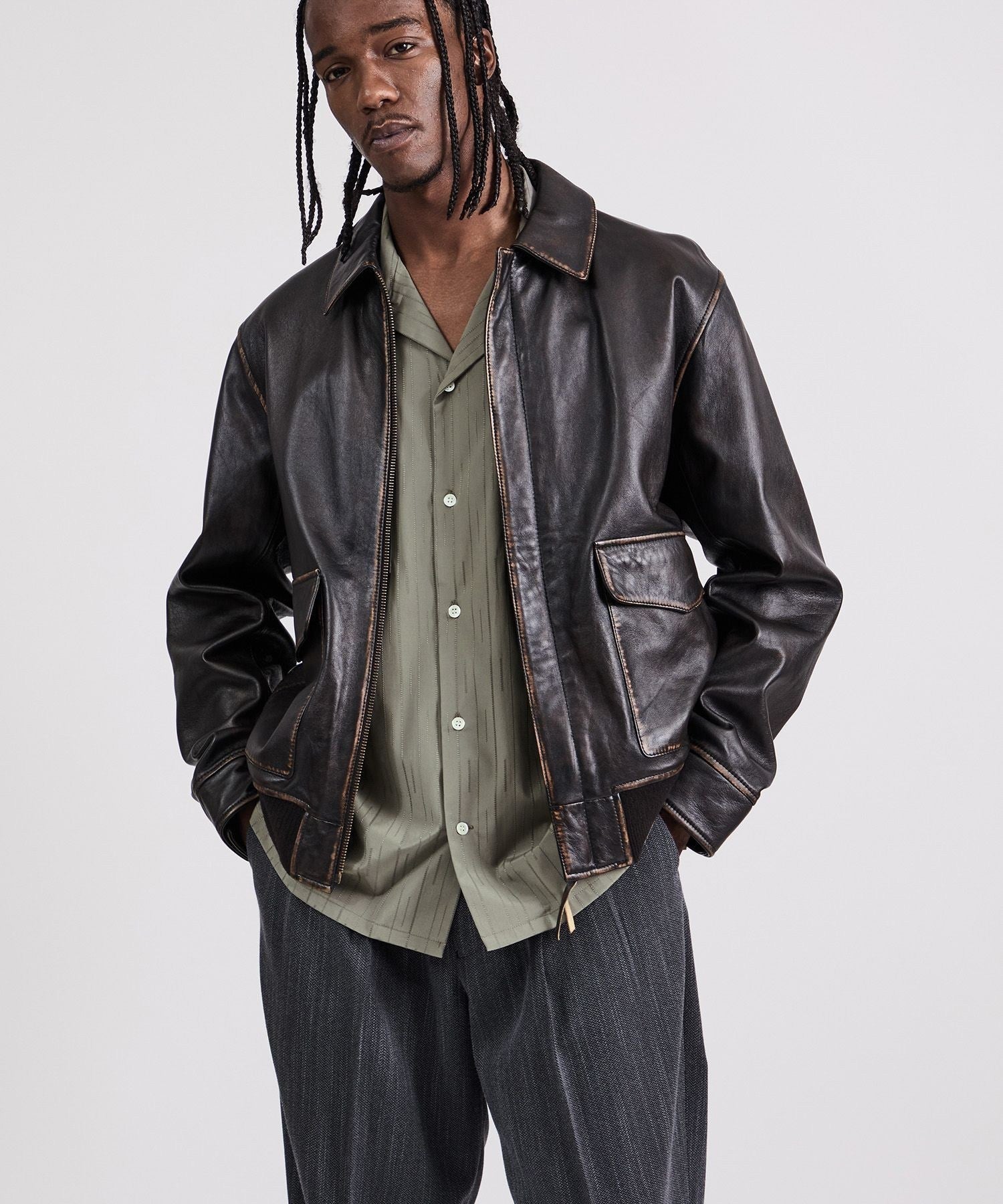 Tunstall Vintage Leather Jacket | Saturdays NYC Japan