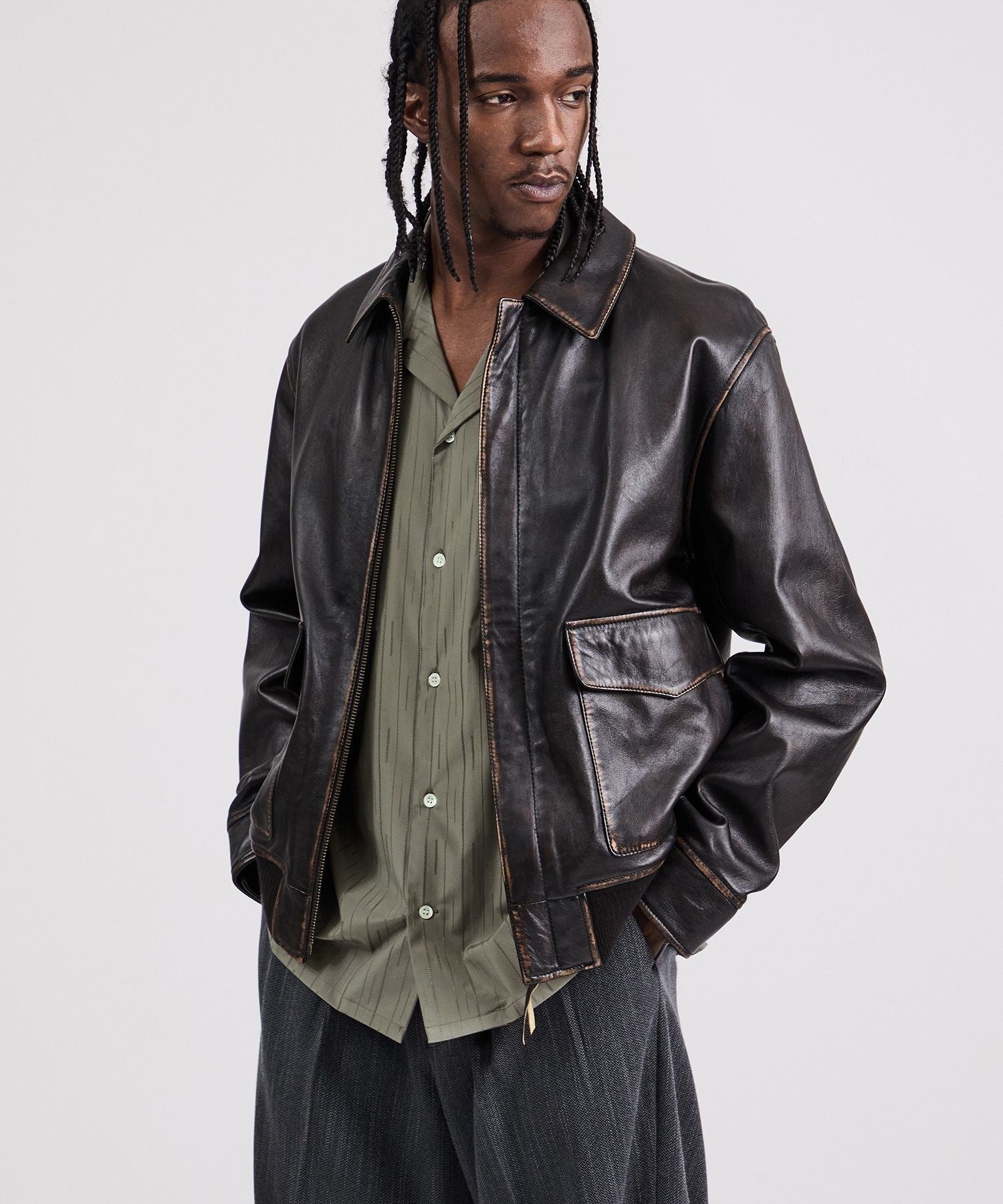 Tunstall Vintage Leather Jacket | Saturdays NYC Japan