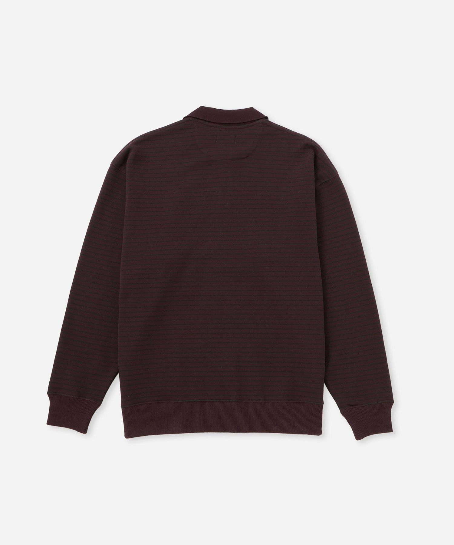 Ryo Stripe Half Zip Polo Sweatshirt