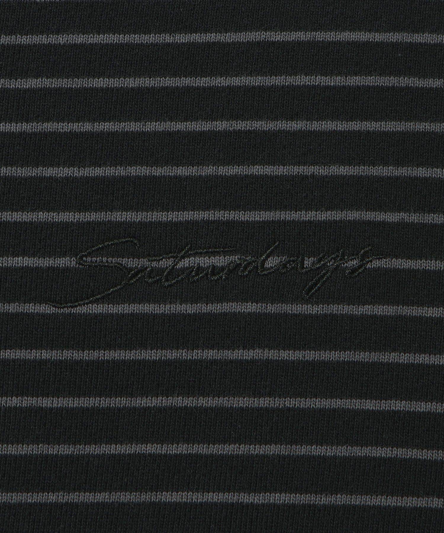 Ryo Stripe Half Zip Polo Sweatshirt
