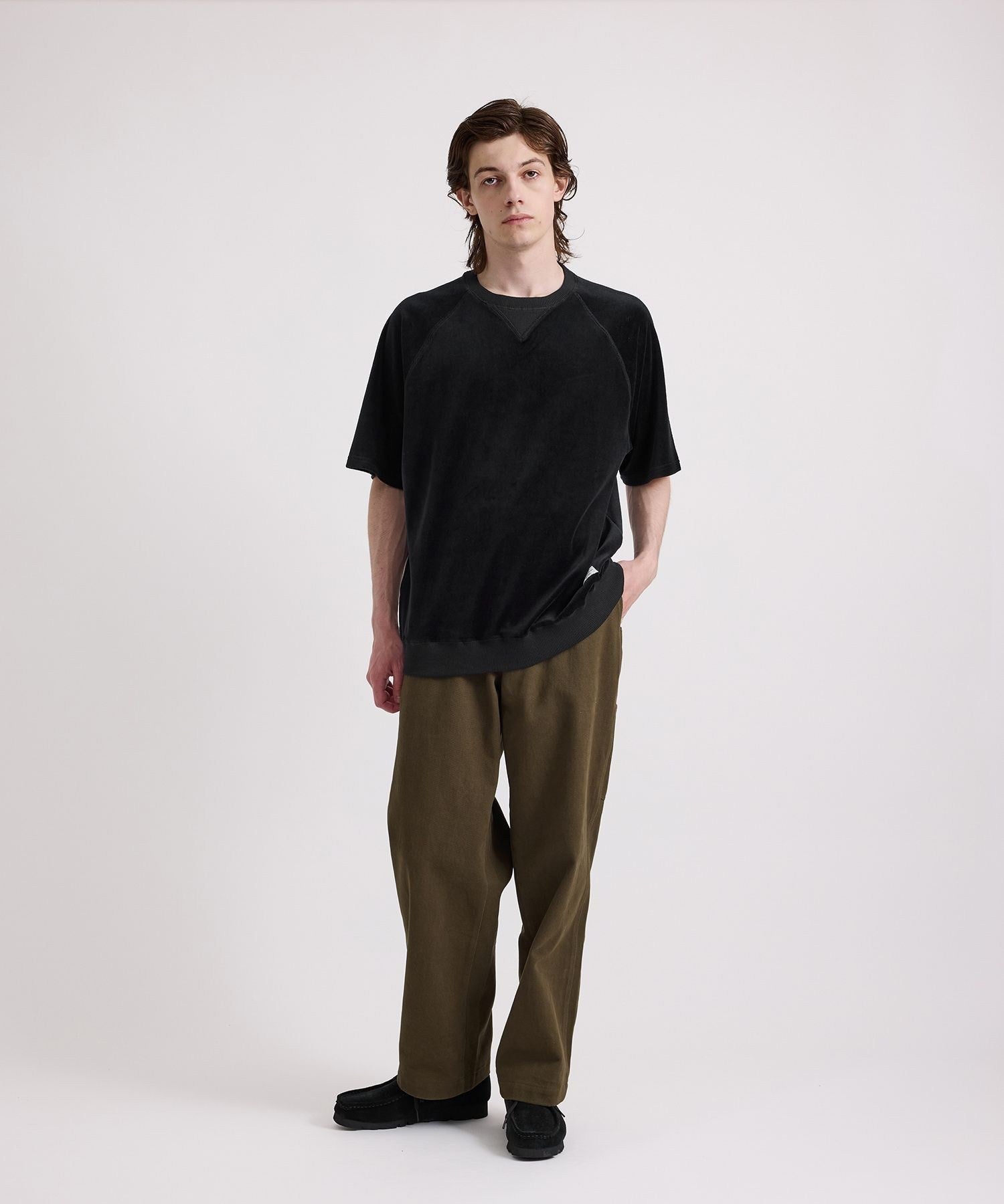Elliot Velour Raglan Relaxed SS Sweatshirt