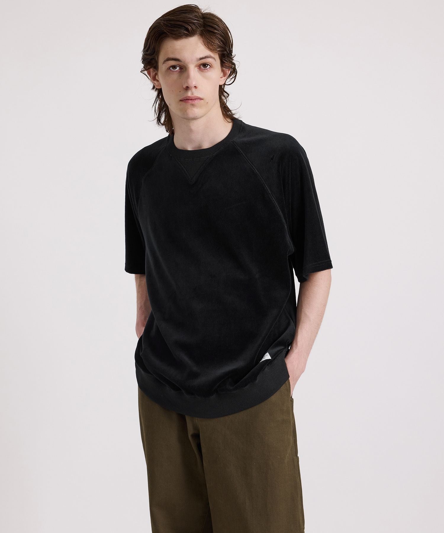 Elliot Velour Raglan Relaxed SS Sweatshirt