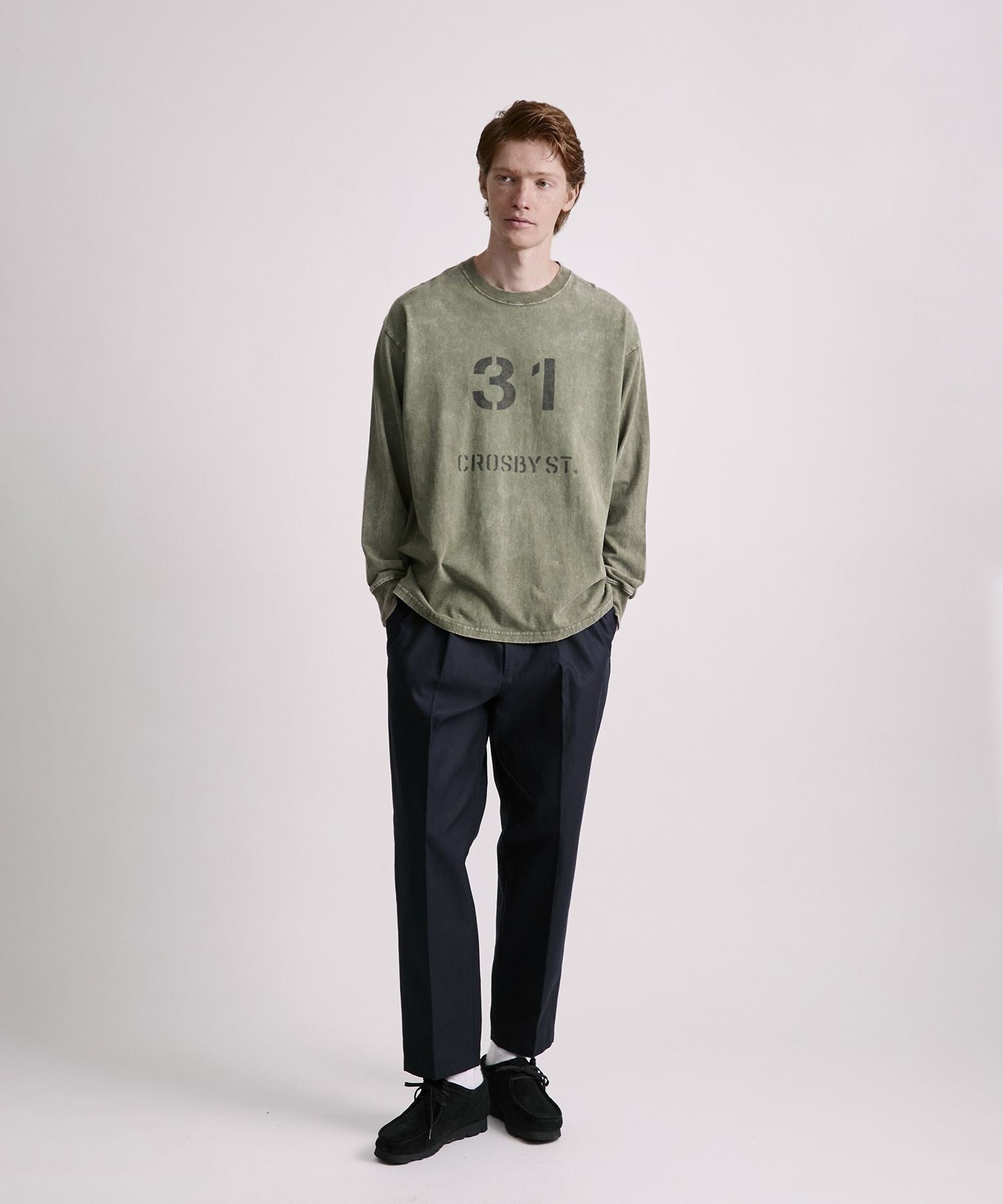 Crosby Stencil Print Relaxed LS Tee