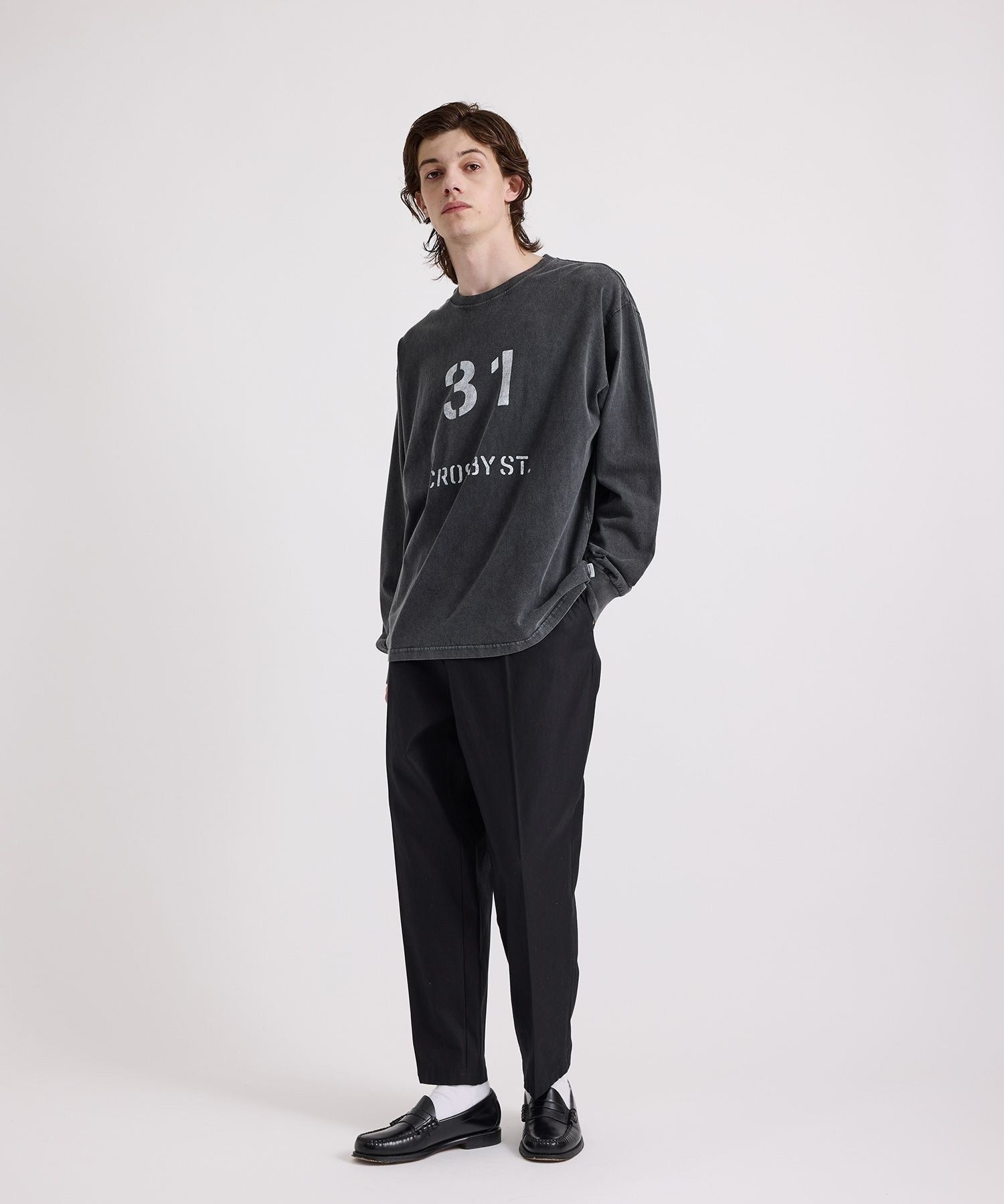 Crosby Stencil Print Relaxed LS Tee