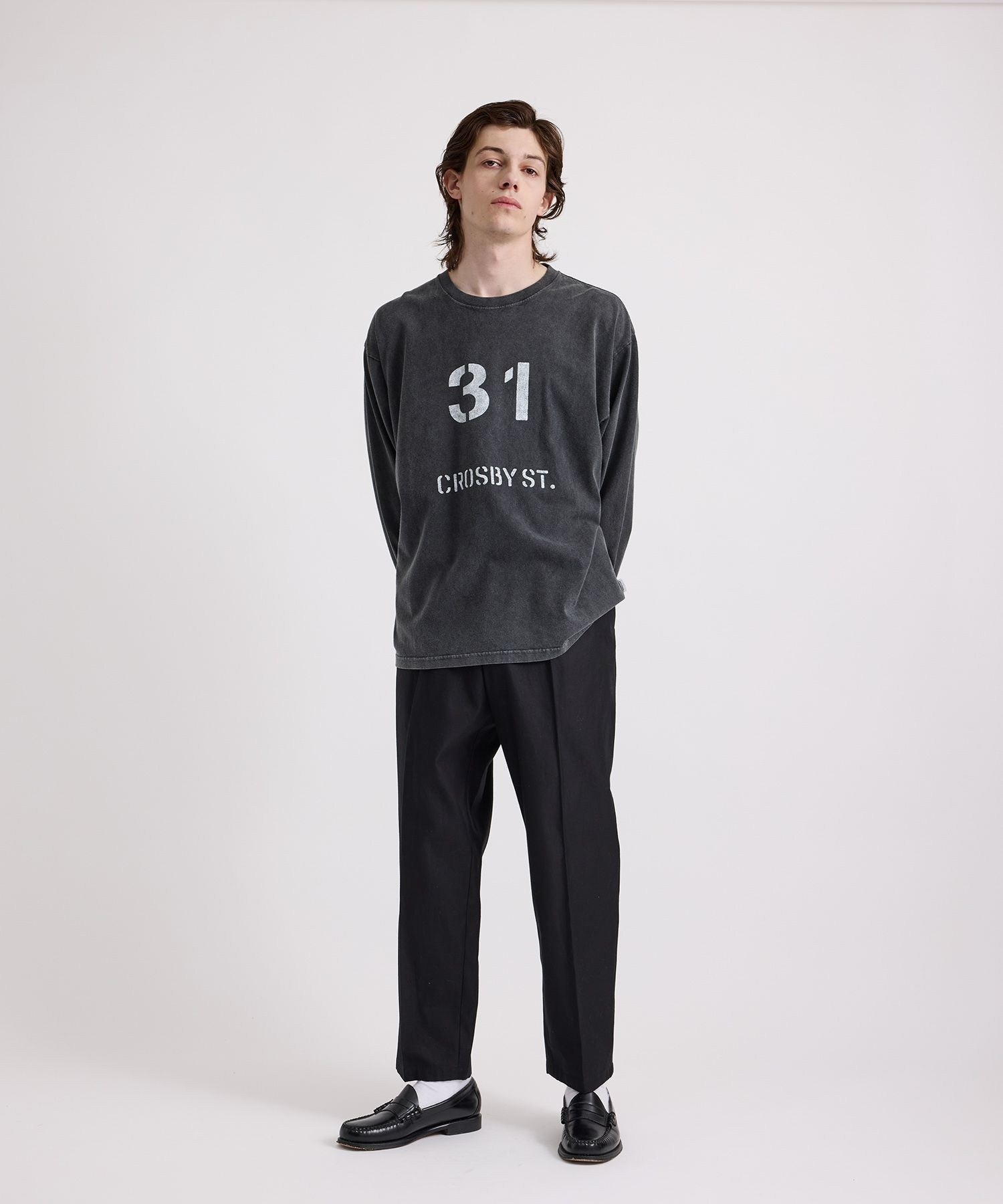Crosby Stencil Print Relaxed LS Tee