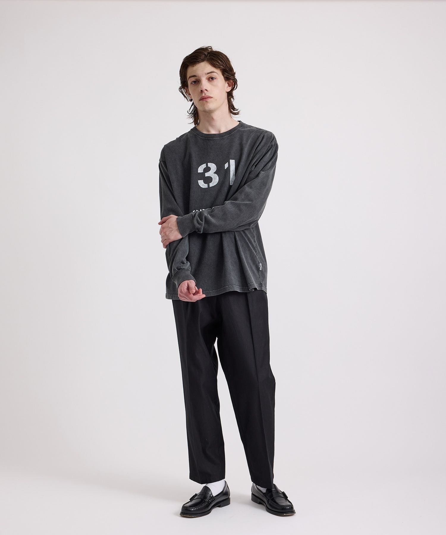 Crosby Stencil Print Relaxed LS Tee