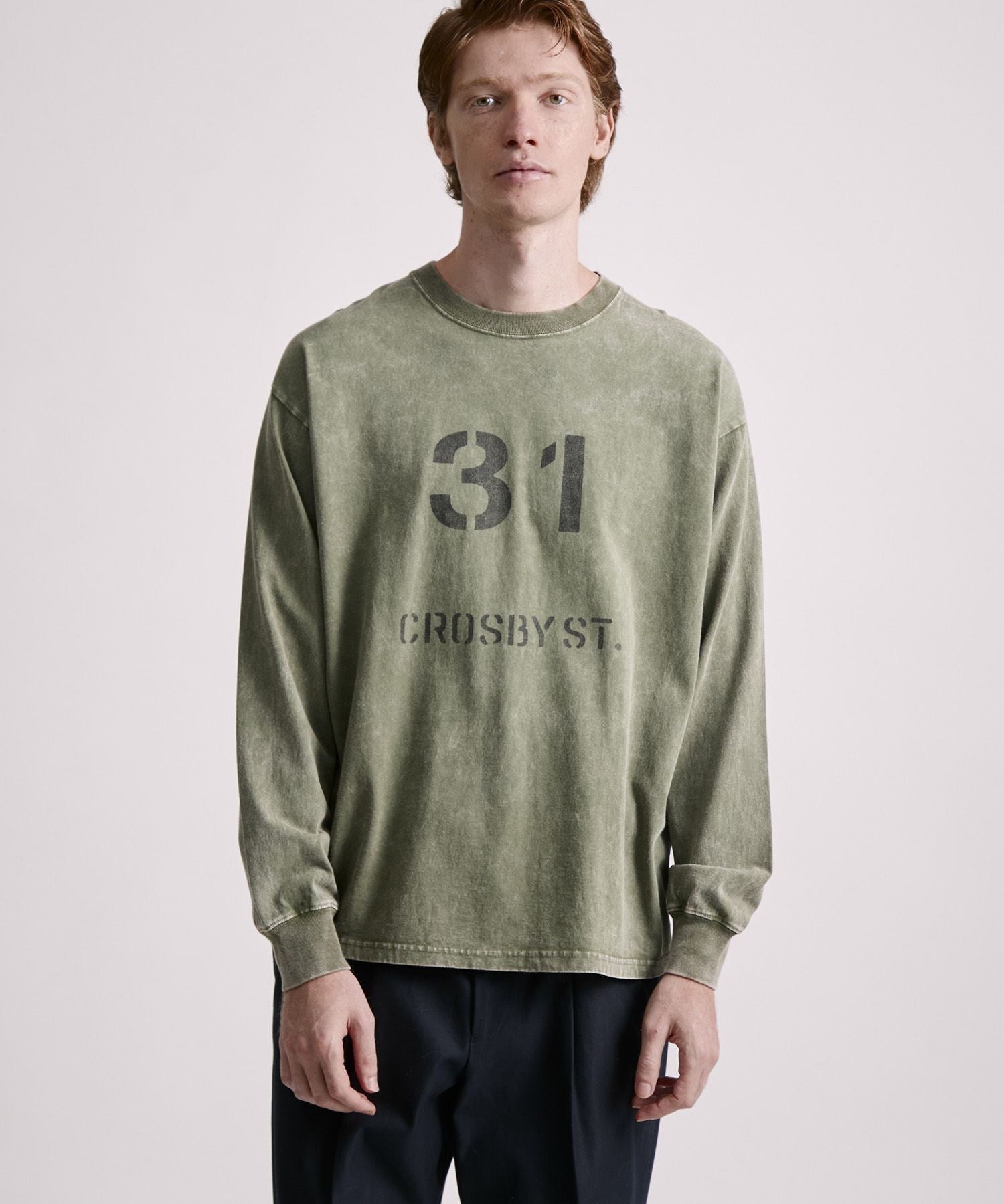 Crosby Stencil Print Relaxed LS Tee