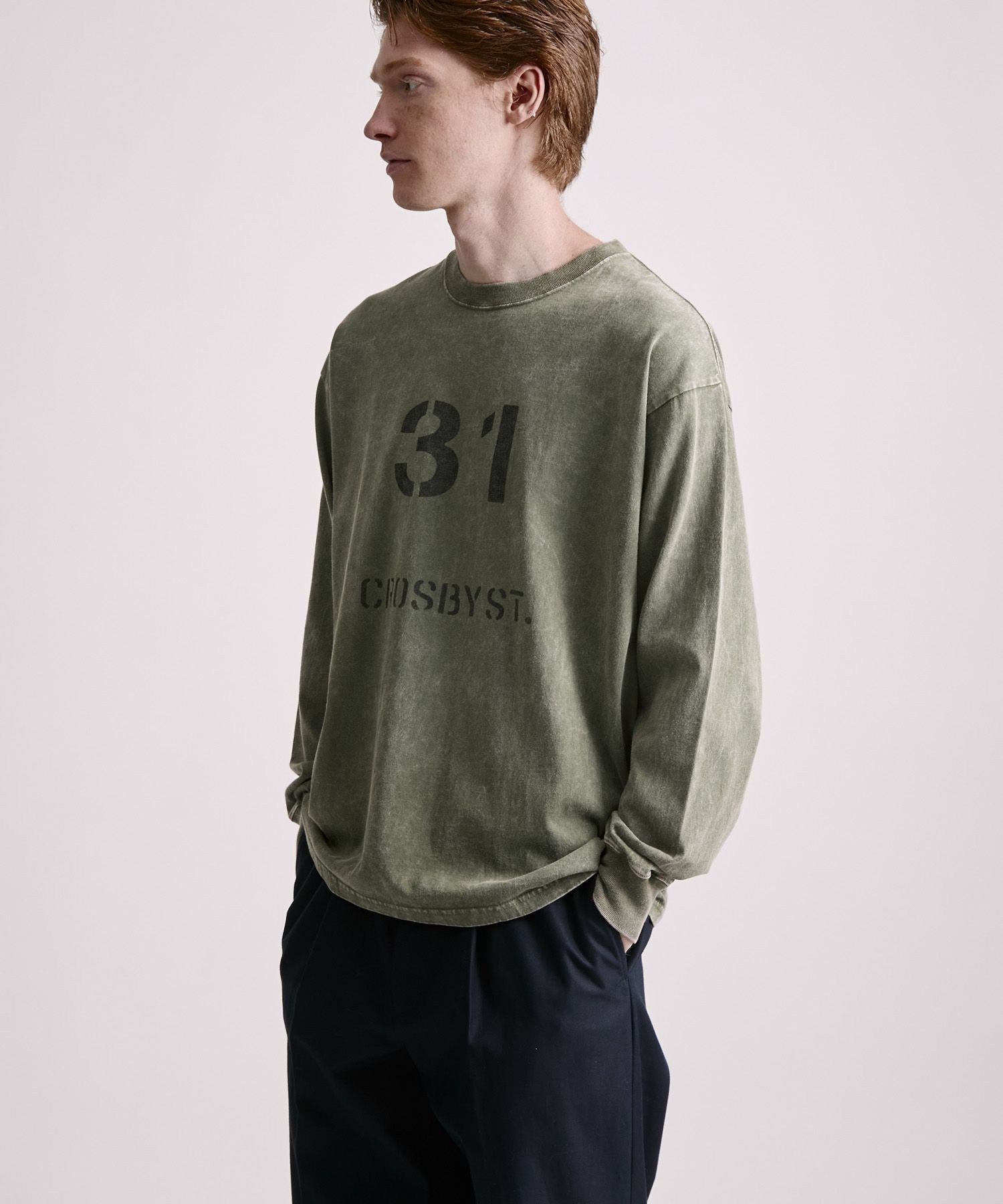 Crosby Stencil Print Relaxed LS Tee