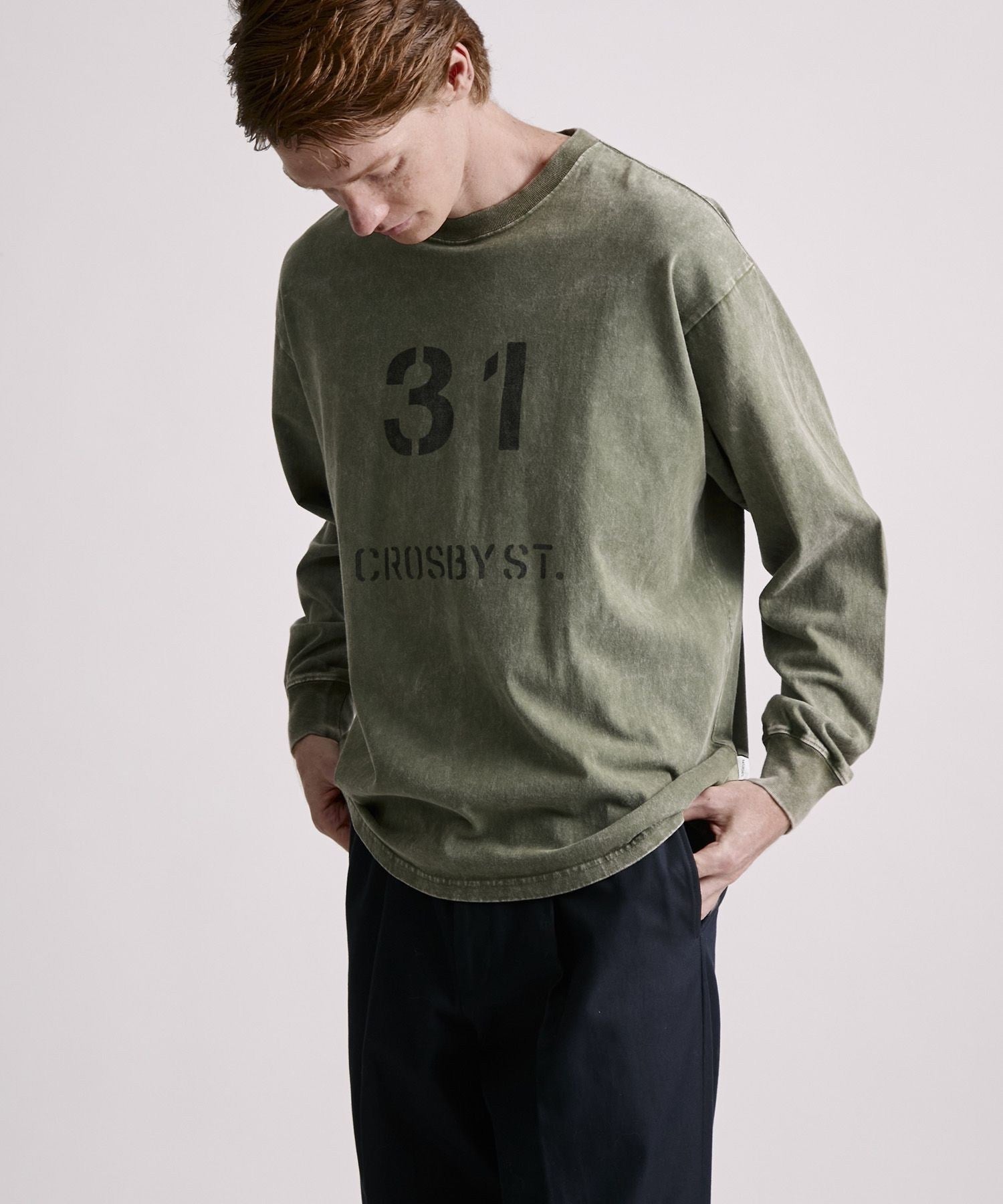 Crosby Stencil Print Relaxed LS Tee