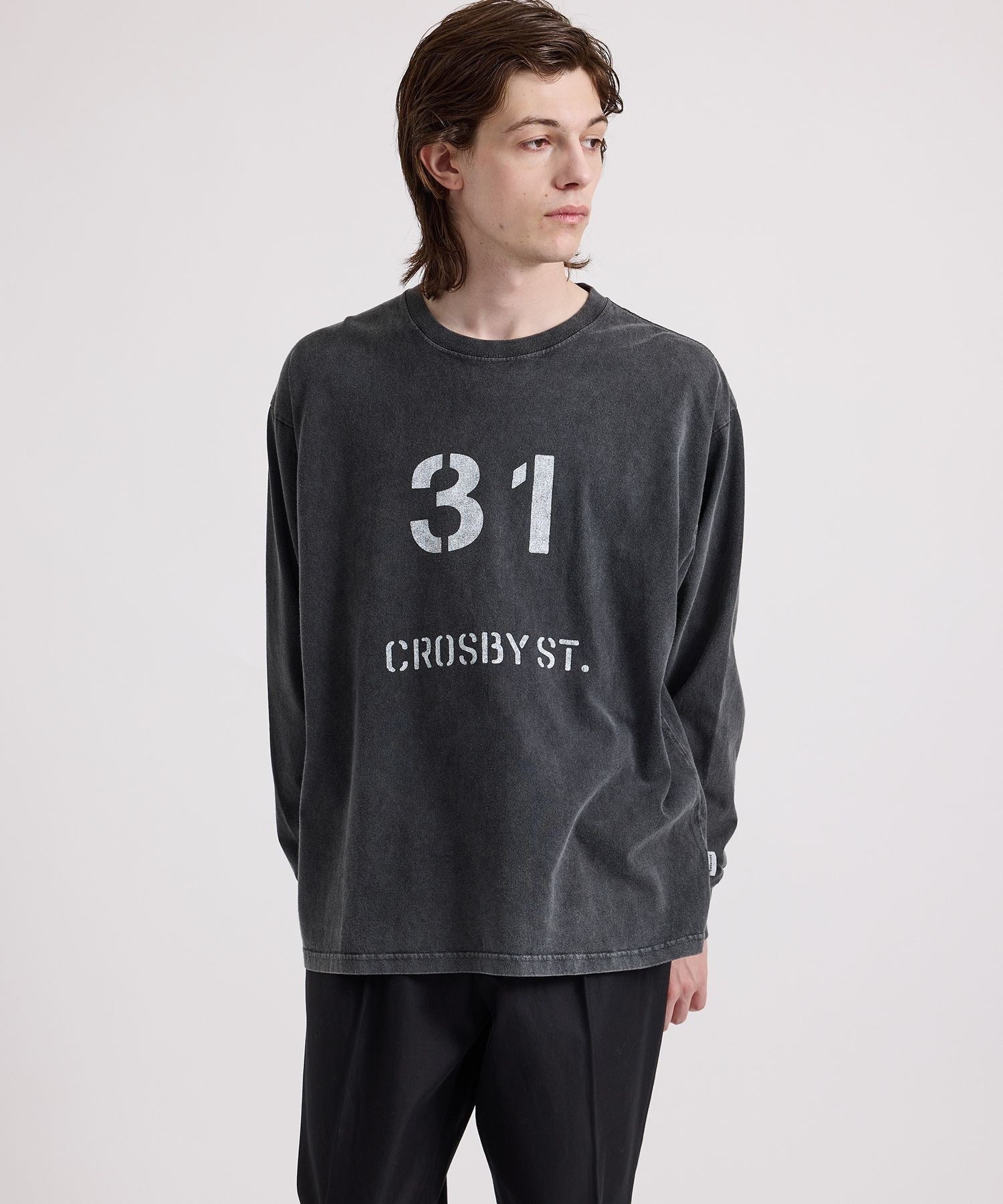 Crosby Stencil Print Relaxed LS Tee